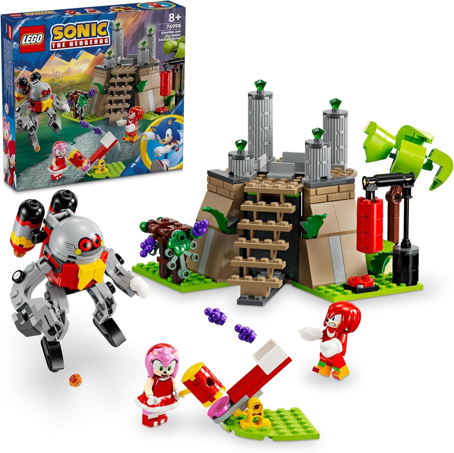 LEGO Sonic the Hedgehog Knuckles ve Master Emerald Tapınağı 76998 – 8 Yaş ve Üzeri Çocuklar İçin Video Oyunu Karakterleri İçeren Yaratıcı Oyuncak Yapım Seti (325 Parça)