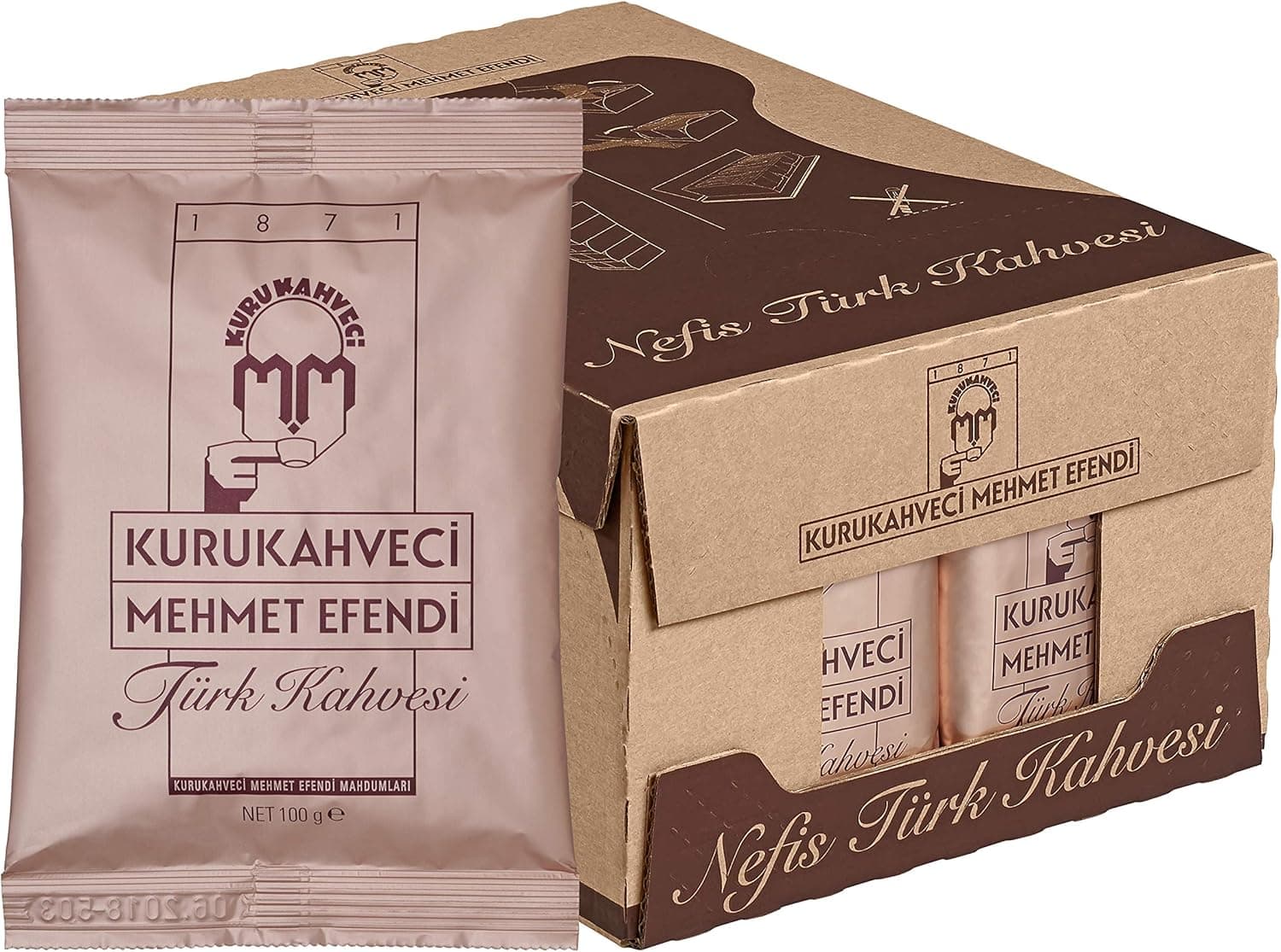 Kurukahveci Mehmet Efendi Türk Kahvesi 100gr Folyo Ambalaj 25li