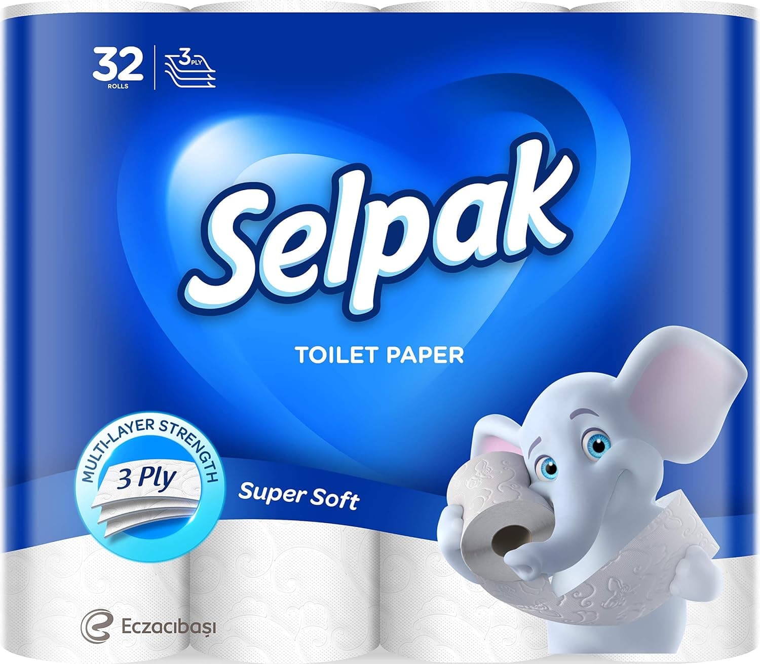 Selpak Tuvalet Kağıdı, 3 Katlı, 32li, 1 Paket (1 x 32 Adet)