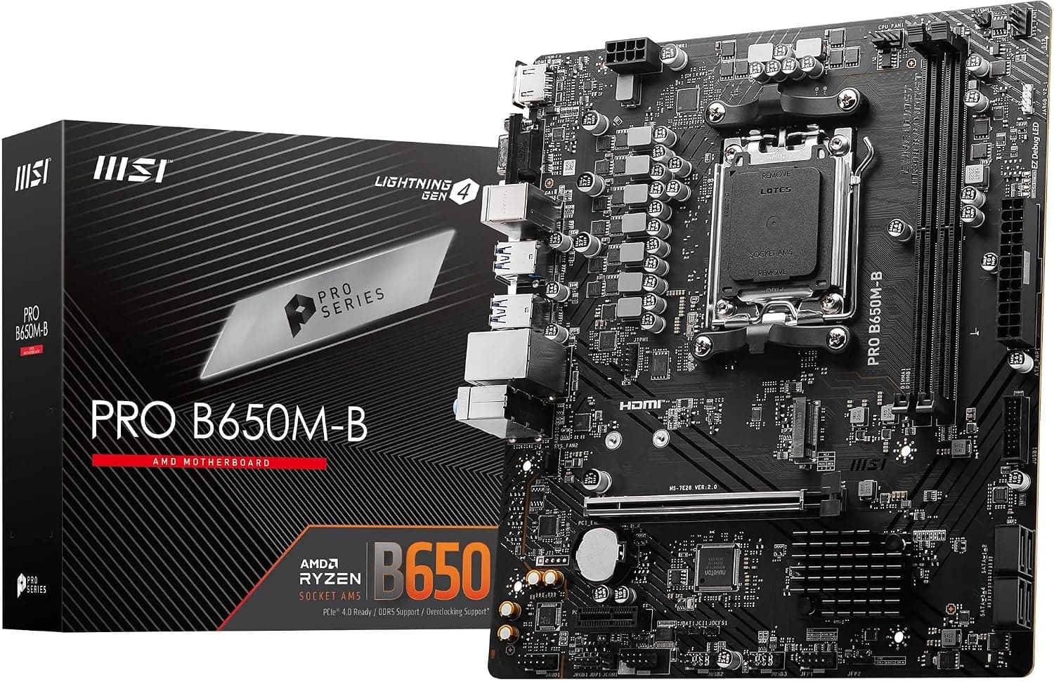 MSI PRO B650M-B DDR5 AMD B650 AM5 Soket DDR5 6800+(OC) MHz mATX Anakart
