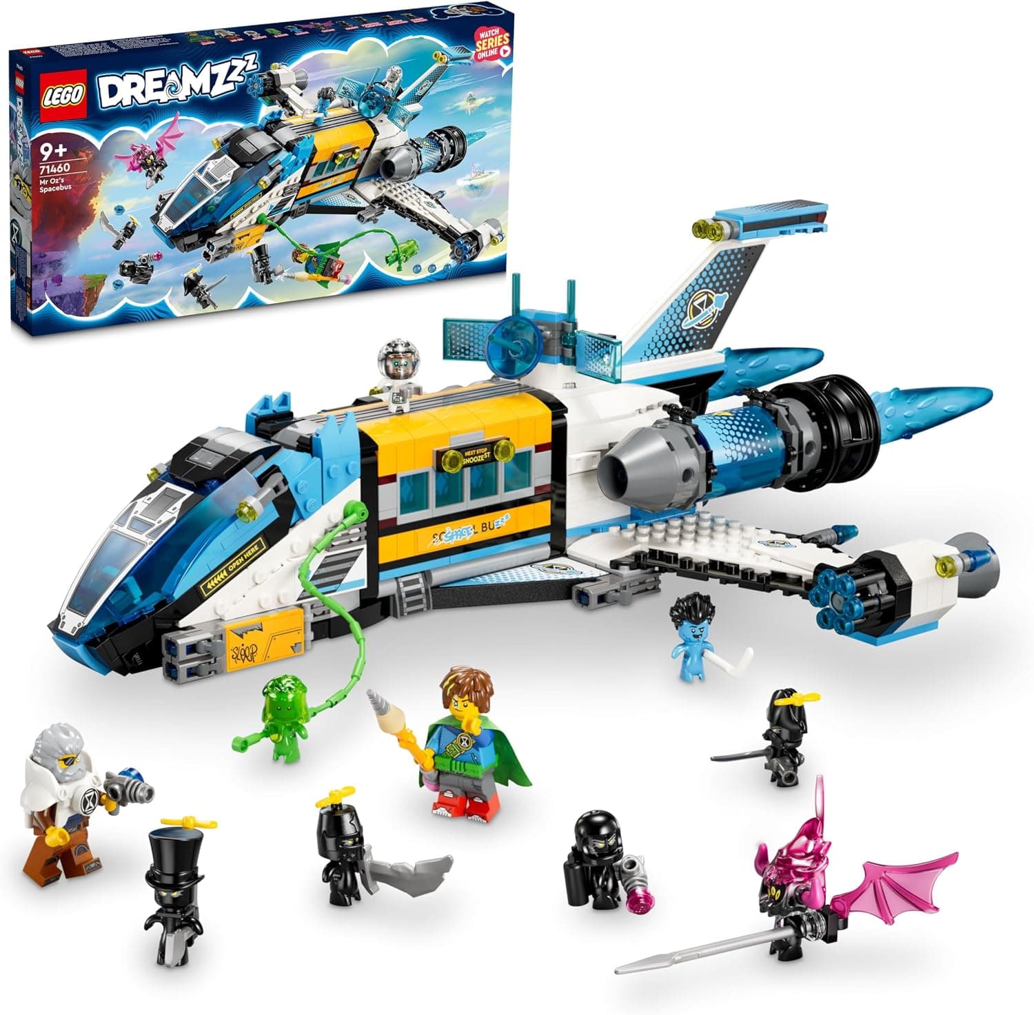 LEGO® DREAMZzz™ Bay Ozun Uzay Otobüsü 71460-9 Yaş ve Üzeri Macera Sever Çocukların 2 Farklı Şekilde İnşa Edilebileceği Bir Okul Otobüsü İçeren Yaratıcı Oyuncak Yapım Seti (878 Parça)