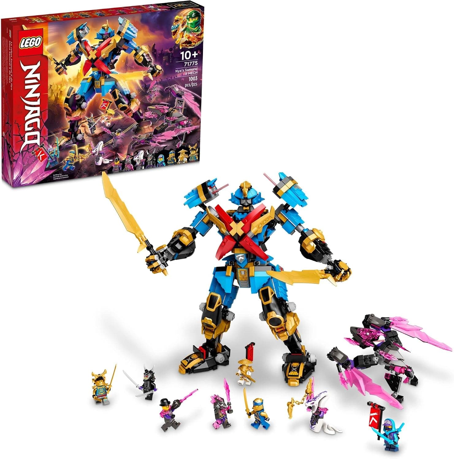 LEGO® NINJAGO® Nya’nın Samuray X Robotu 71775-10 Yaş ve Üzeri Çocuklar için Muhteşem Oyuncak Yapım Seti (1003 Parça)
