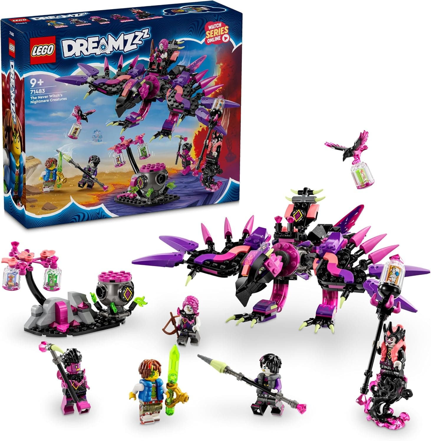 LEGO DREAMZzz Never Cadısı’nın Kabus Yaratıkları 71483 – 9 Yaş ve Üzeri Çocuklar için Yaratıcı Oyuncak Yapım Seti (457 Parça)