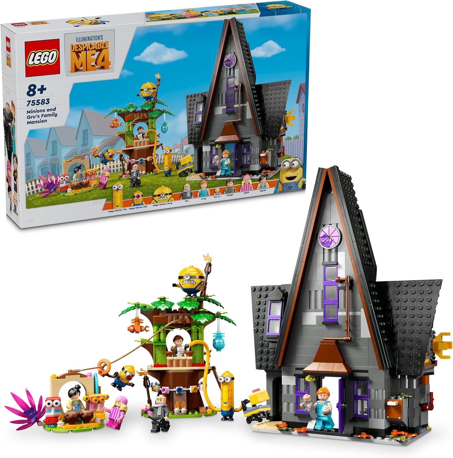 LEGO Despicable Me 4 Minyonlar ve Grunun Aile Köşkü 75583 8 Yaş ve Üzeri Çocuklar İçin Yaratıcı Oyuncak Model Yapım Seti (868 Parça)