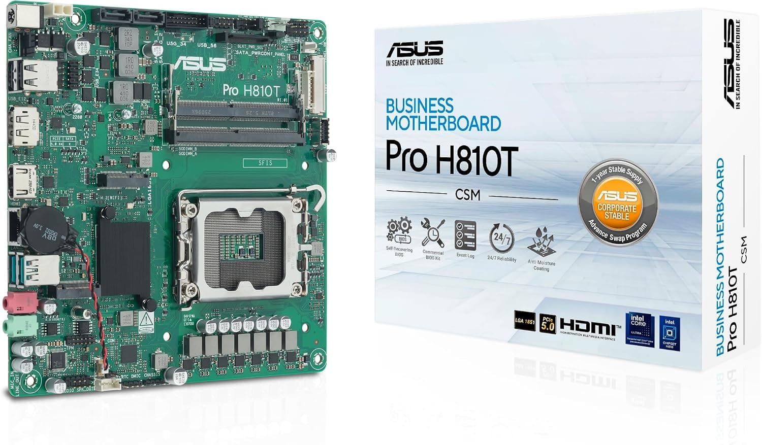 ASUS PRO H810T-CSM Intel LGA1851 ITX Anakart