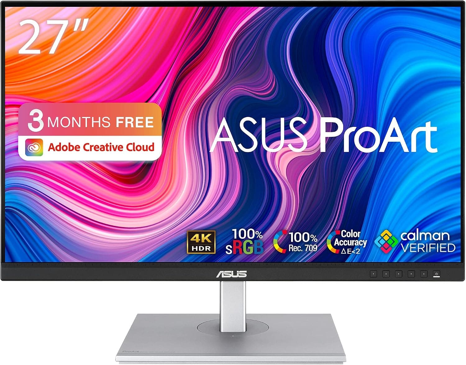 ASUS Proart PA279CV 27 4K IPS HDR 3840X2160 5MS Dp HDMI USB Type-C MM Vesa 3 Yıl 100% Rec. 709, 100% SRGB, 10 Bit, Pivot Monitör, Siyah