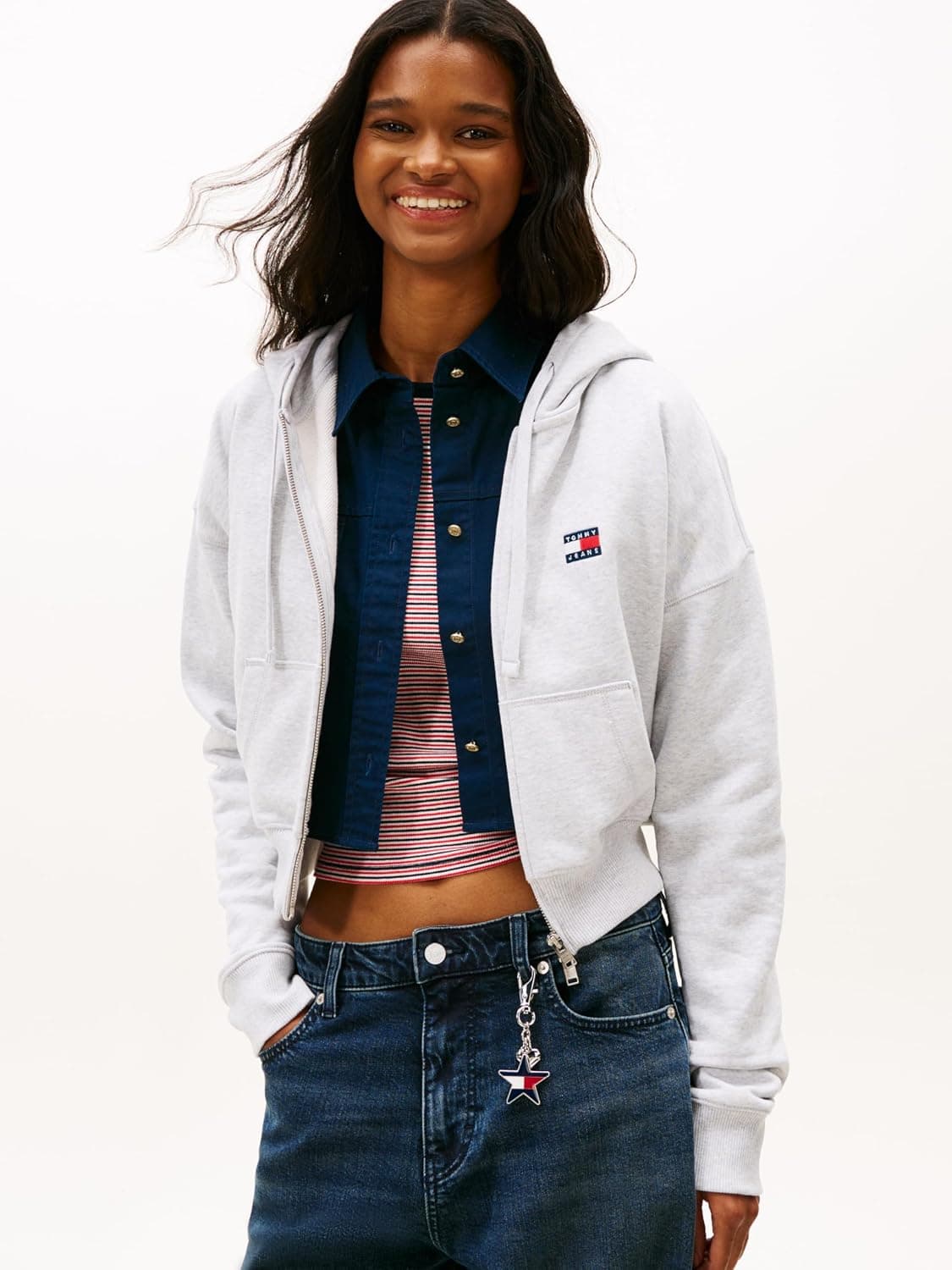 Tommy Hilfiger Adaptive TJW BXY CRP ZIP THRU HOODIE Sweatshirt Kadın