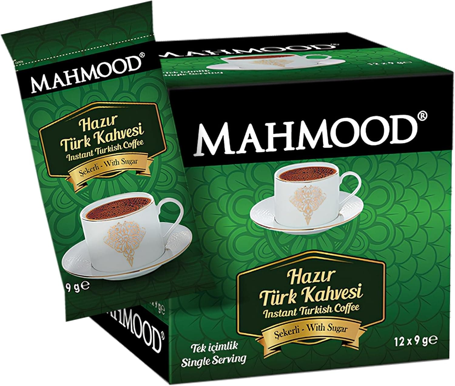 Mahmood Coffee Hazır Türk Kahvesi Şekerli (9 Gr x 12 Adet)