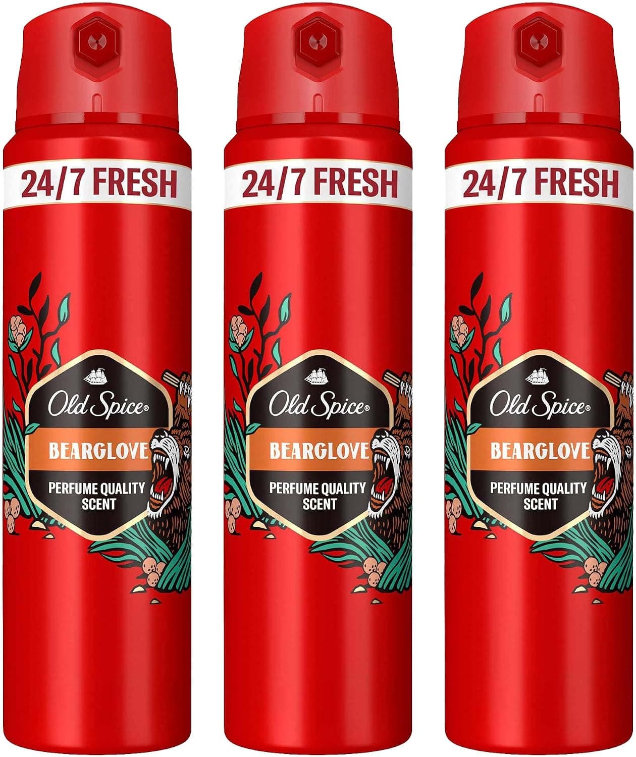 Old Spice Bearglove Erkek Sprey Vücut Deodorantı 150 ml 3lü paket