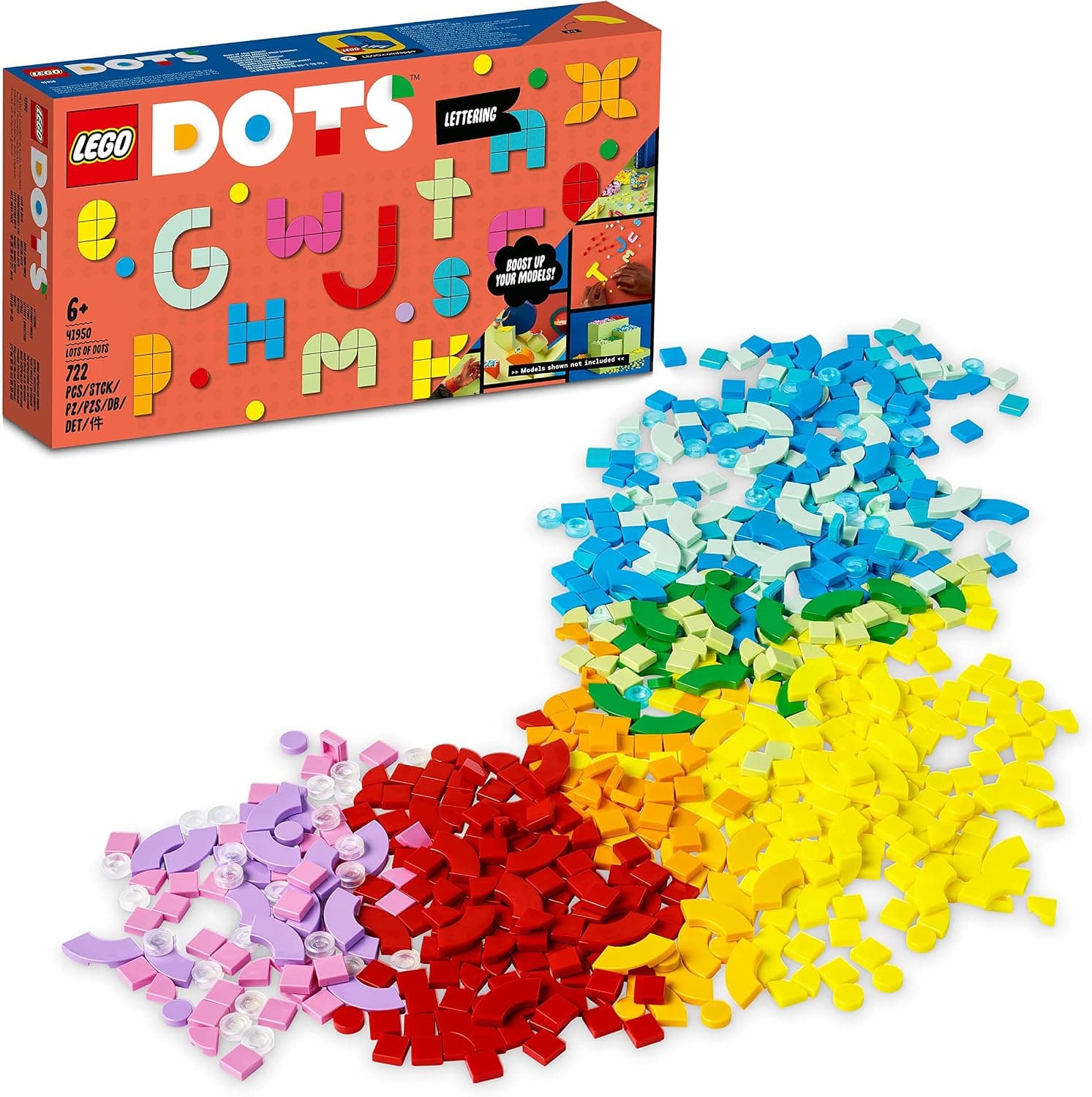 LEGO® DOTS Bir Sürü DOTS – Harfler 41950-6 Yaş ve Üzeri Çocuklar için Yaratıcı Aktivitelere İlham Veren Alfabeli Kendin Yap Yapım Seti (722 Parça)