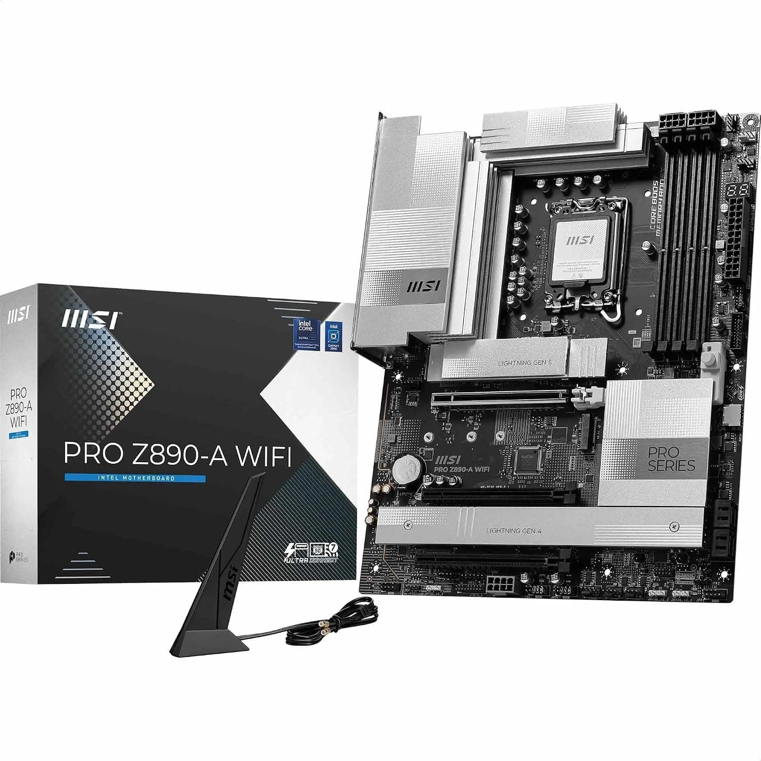 MSI PRO Z890-A WIFI SOKET 1851 DDR5 9200MHZ(OC) USB 20Gbps 4xM.2 2xTB4 HDMI 2X DP 5G LAN WIFI 7 ATX