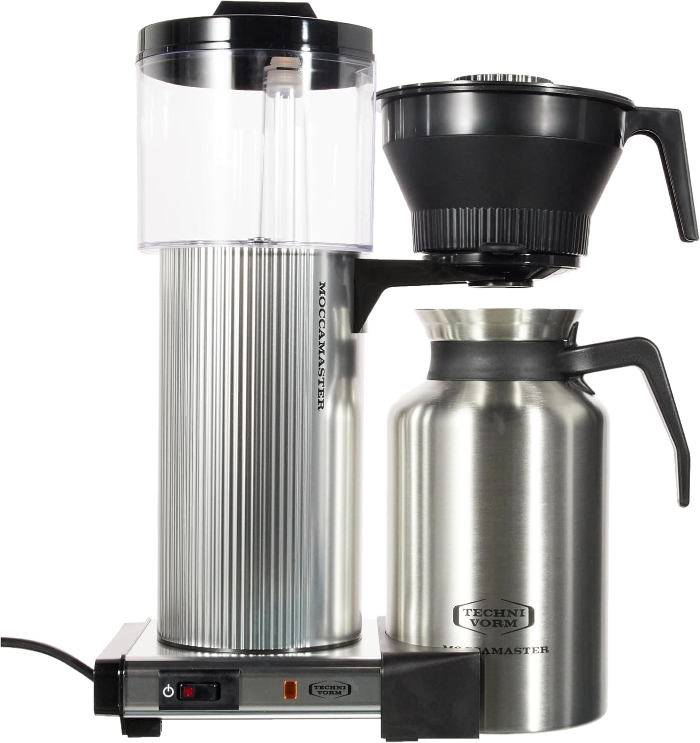 Moccamaster Filtre Kahve Makinesi CDT, Paslanmaz Çelik Termoslu, Parlak Gümüş