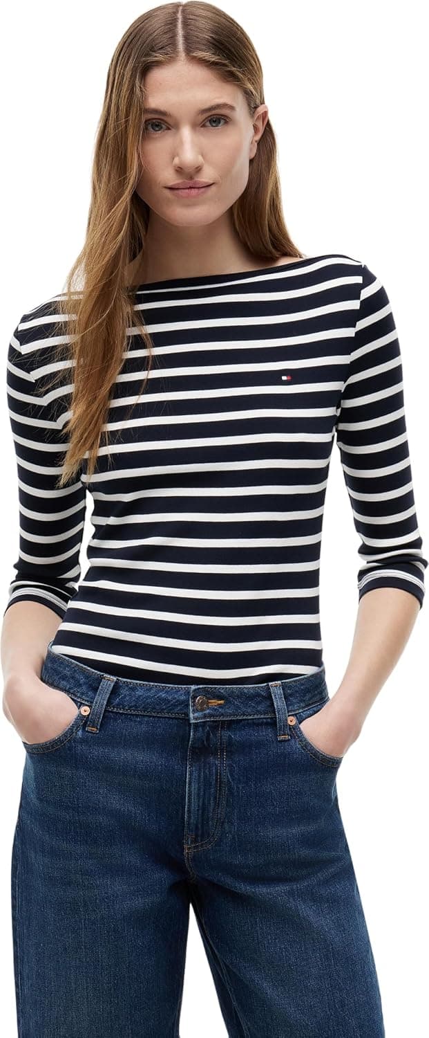 Tommy Hilfiger NEW CODY SLIM BOAT-NK 3/4SLV Gömlek Kadın
