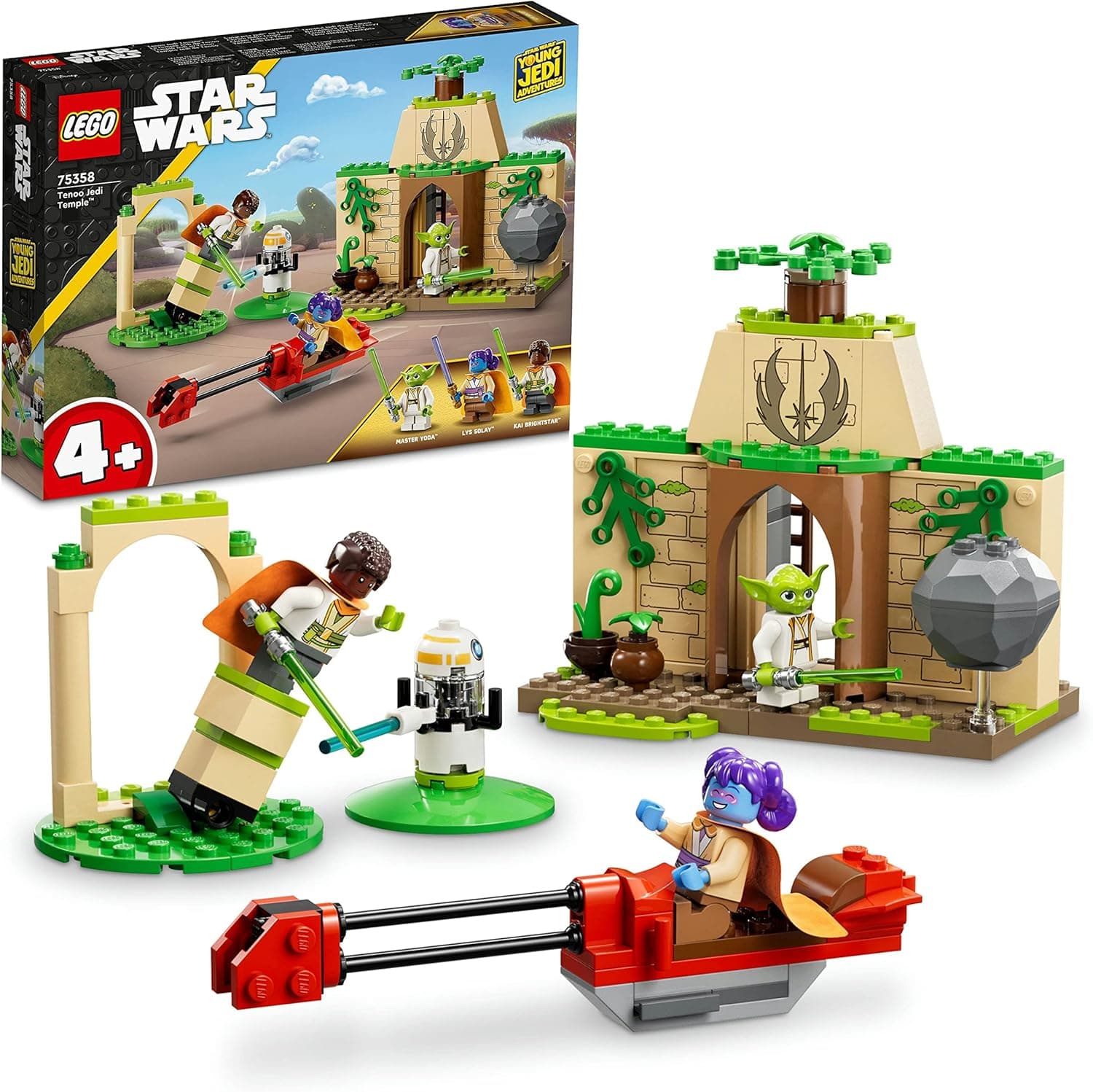LEGO Star Wars Tenoo Jedi Temple 75358-4 Yaş ve Üzeri Star Wars Seven Çocuklar için Başlangıç Düzeyinde Yaratıcı Oyuncak Yapım Seti (124 Parça)