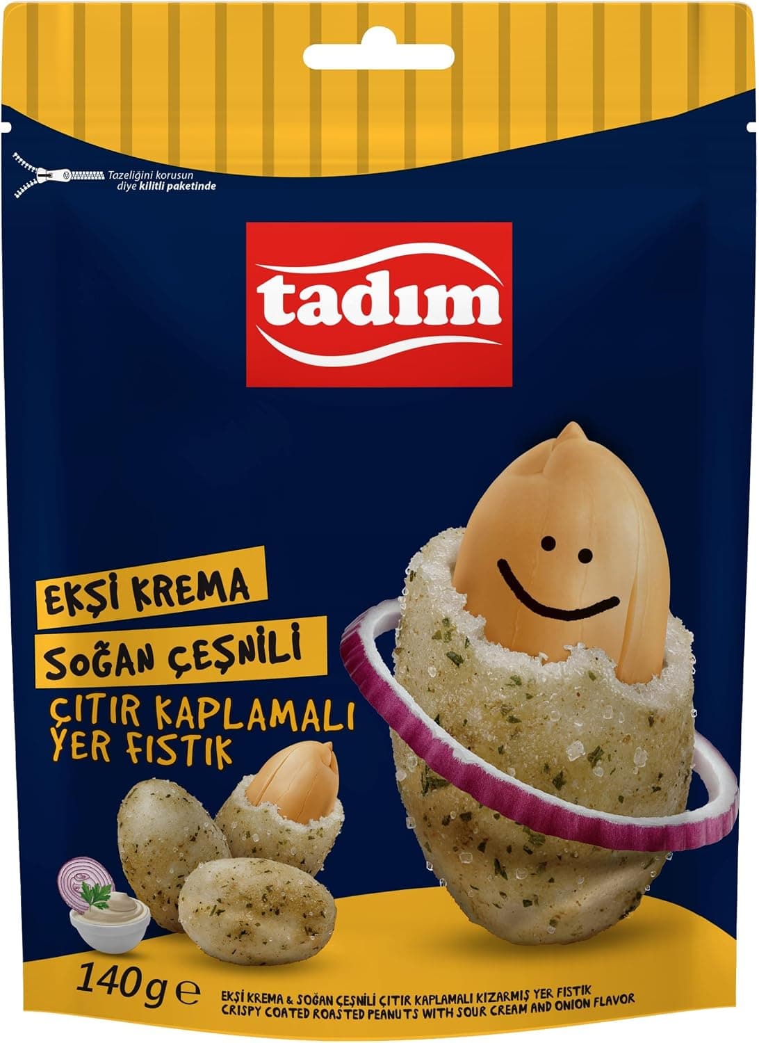 Tadım Yer Fıstığı Çıtır Kaplamalı Ekşi Krema&Soğan 140 Gr