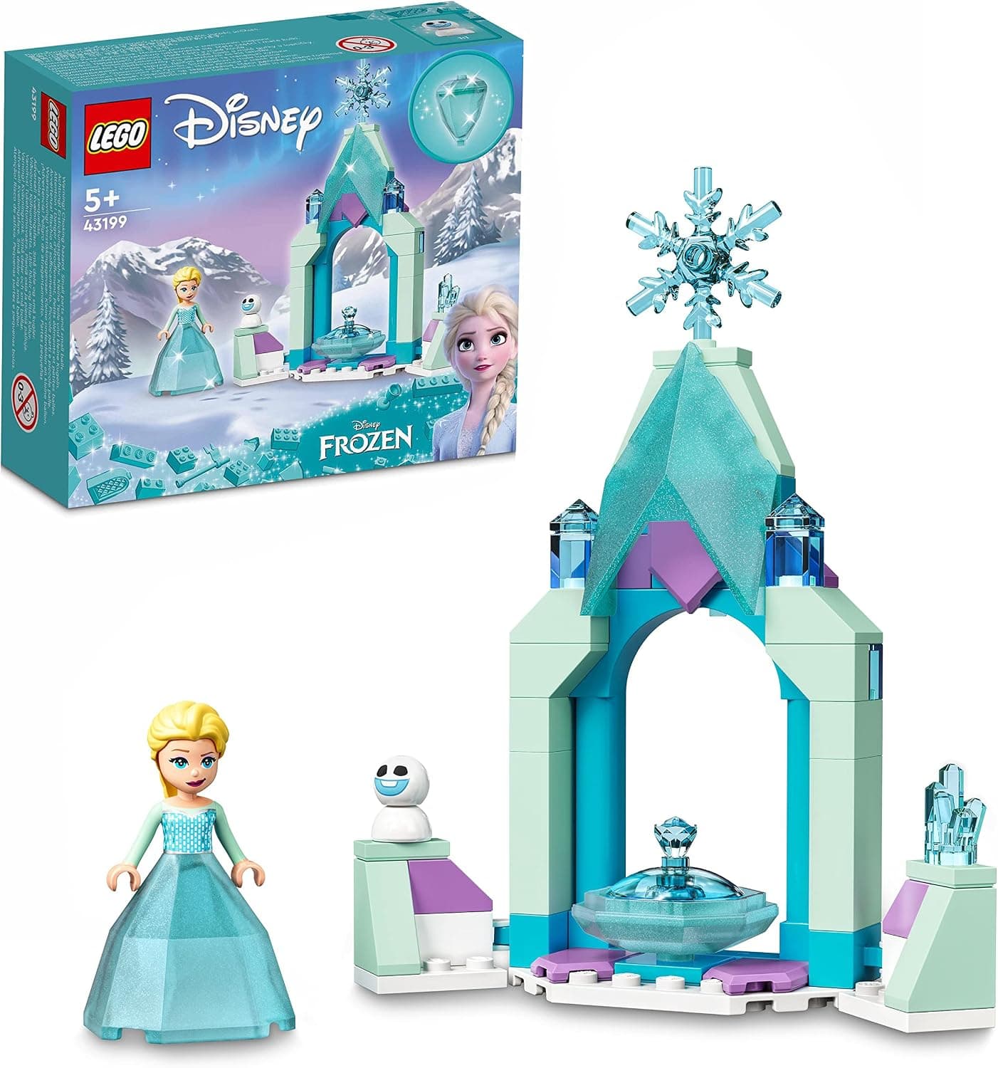 LEGO® | Disney Princess™ LEGO® ǀ Disney Elsa’nın Kale Avlusu 43199 Yapım Seti - 5 Yaş ve Üzeri Çocuklar için Tasarlanmış İnşa Edilebilen Prenses Oyuncak Yapım Seti (53 Parça)