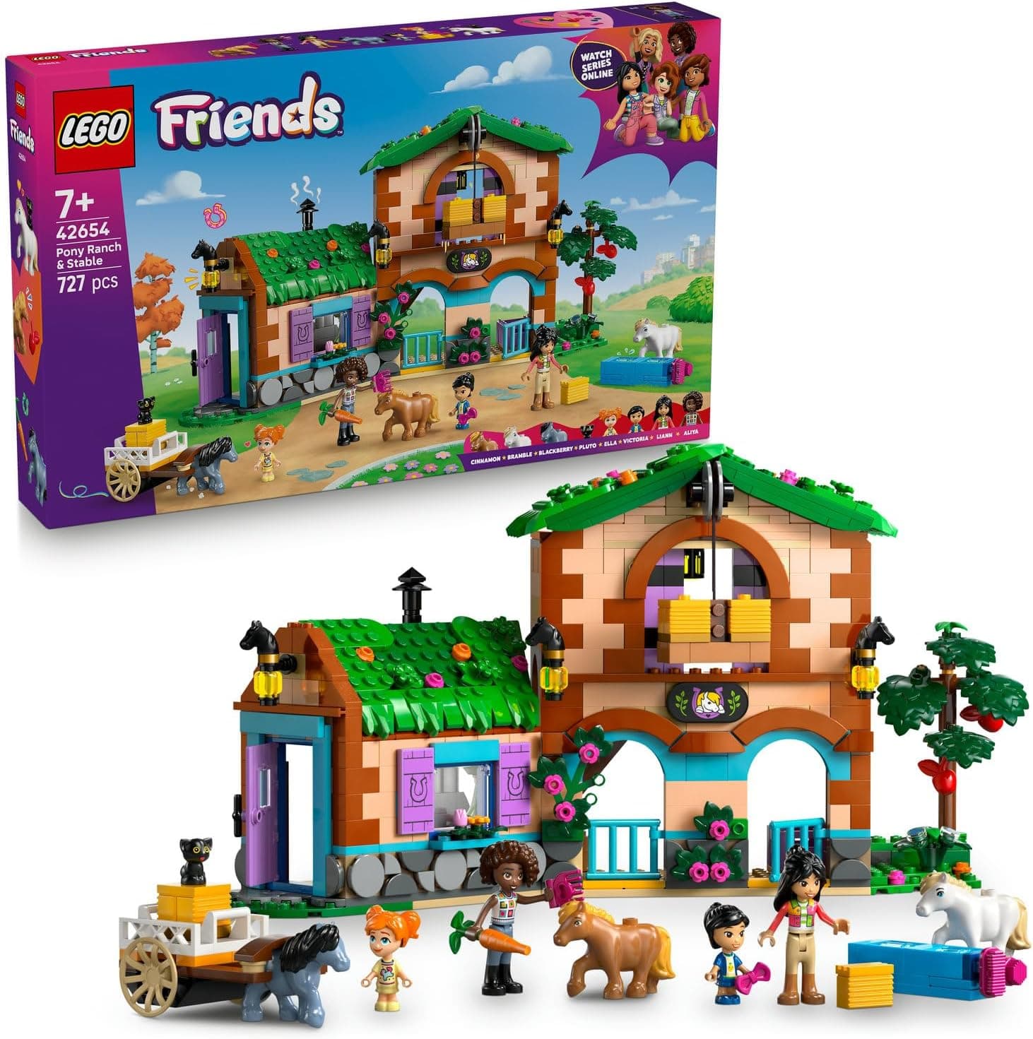 LEGO Friends Midilli Çiftliği ve Ahır 42654-7 Yaş ve Üzeri Hayvansever Çocuklar için Çiftlik İçeren Yaratıcı Oyuncak Yapım Seti, Doğum Günü ve Özel Gün Hediye Fikri (727 Parça)