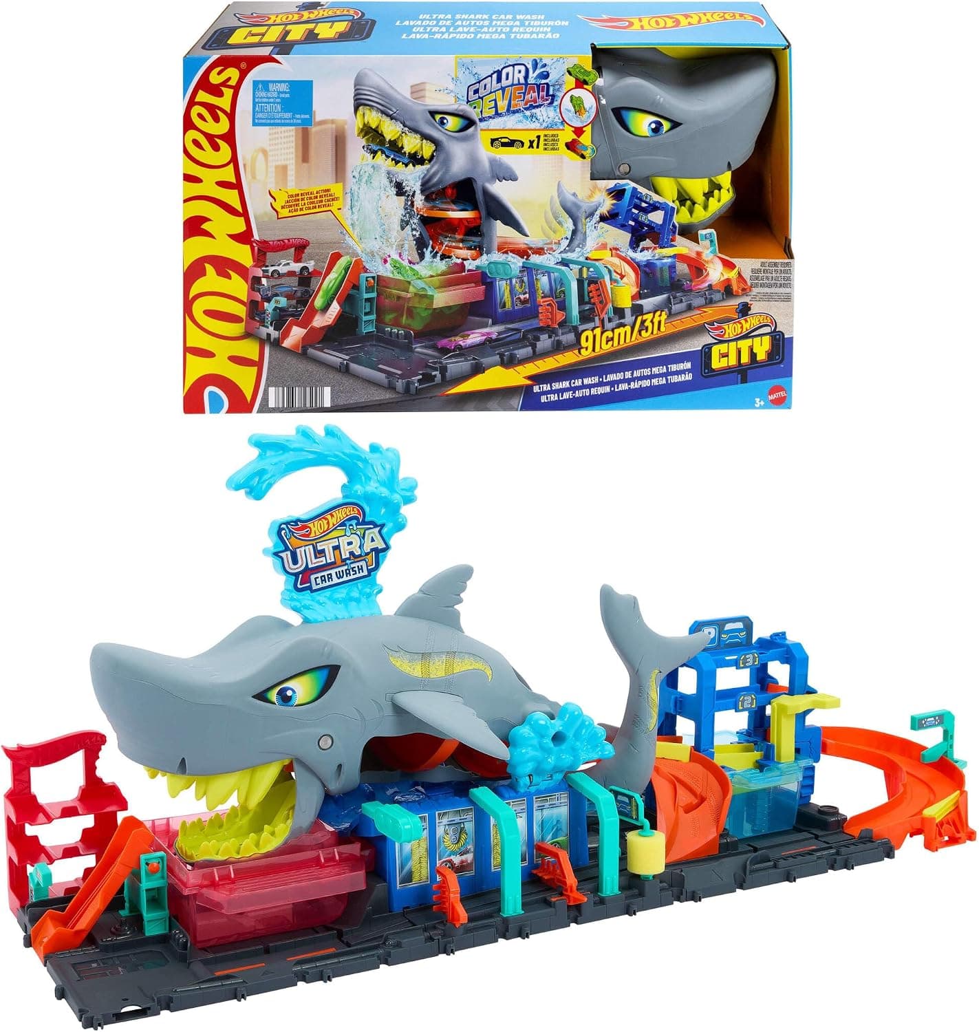 Hot Wheels® Muhteşem Köpek Balığı Araba Yıkama Oyun Seti