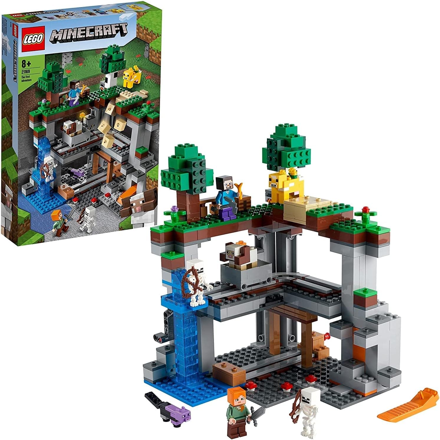 LEGO Minecraft İlk Macera 21169 Eğlenceli Minecraft Oyun Seti; Havalı Yaratıcı Yapım Macerası Oyuncağı; 8 Yaş Ve Üzeri İçin (542 Parça)