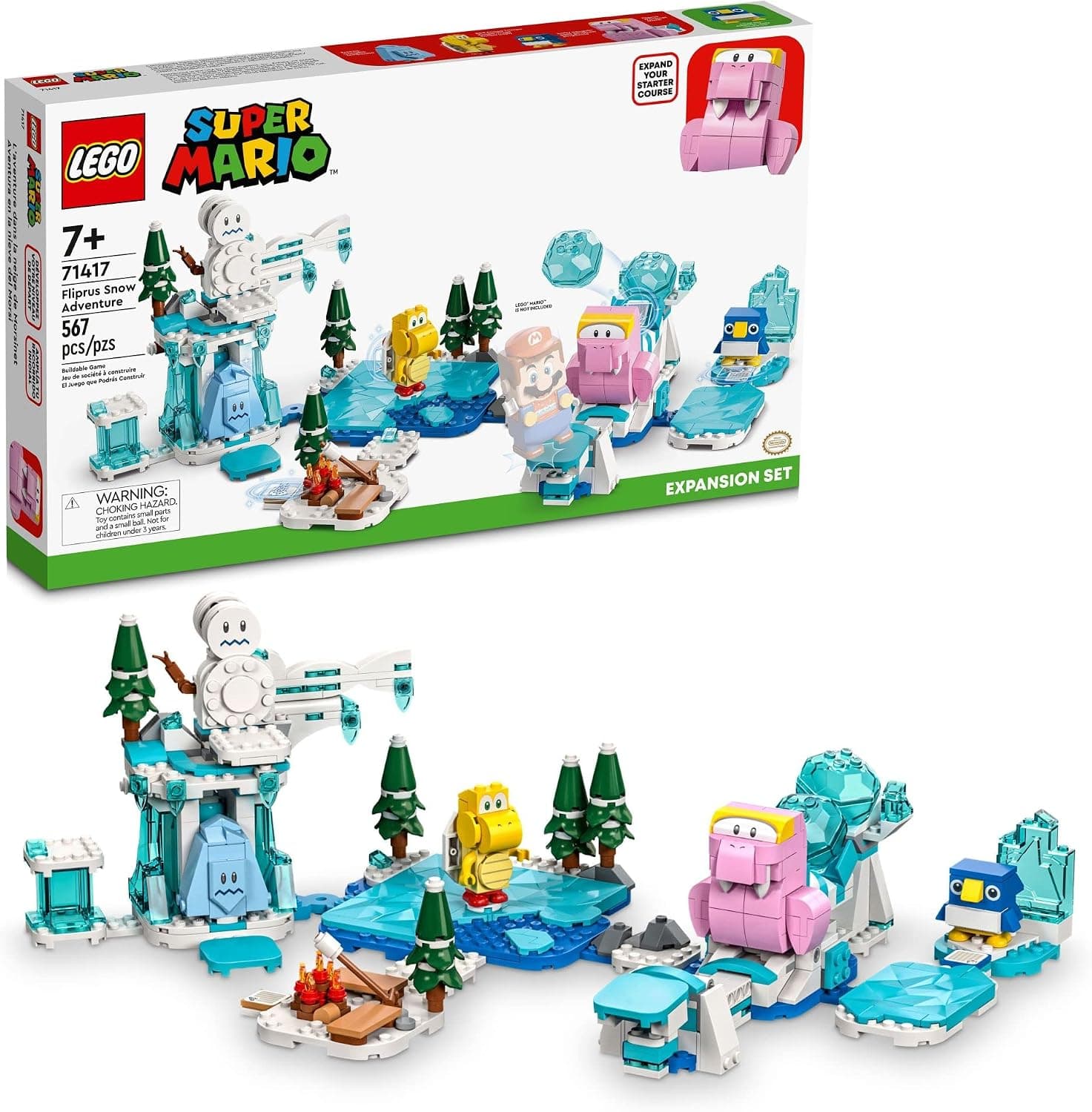 LEGO® Super Mario™ Fliprus Kar Macerası Ek Macera Seti 71417-7 Yaş ve Üzeri Çocuklar için Koleksiyonluk Yaratıcı Oyuncak Yapım Seti (567 Parça)