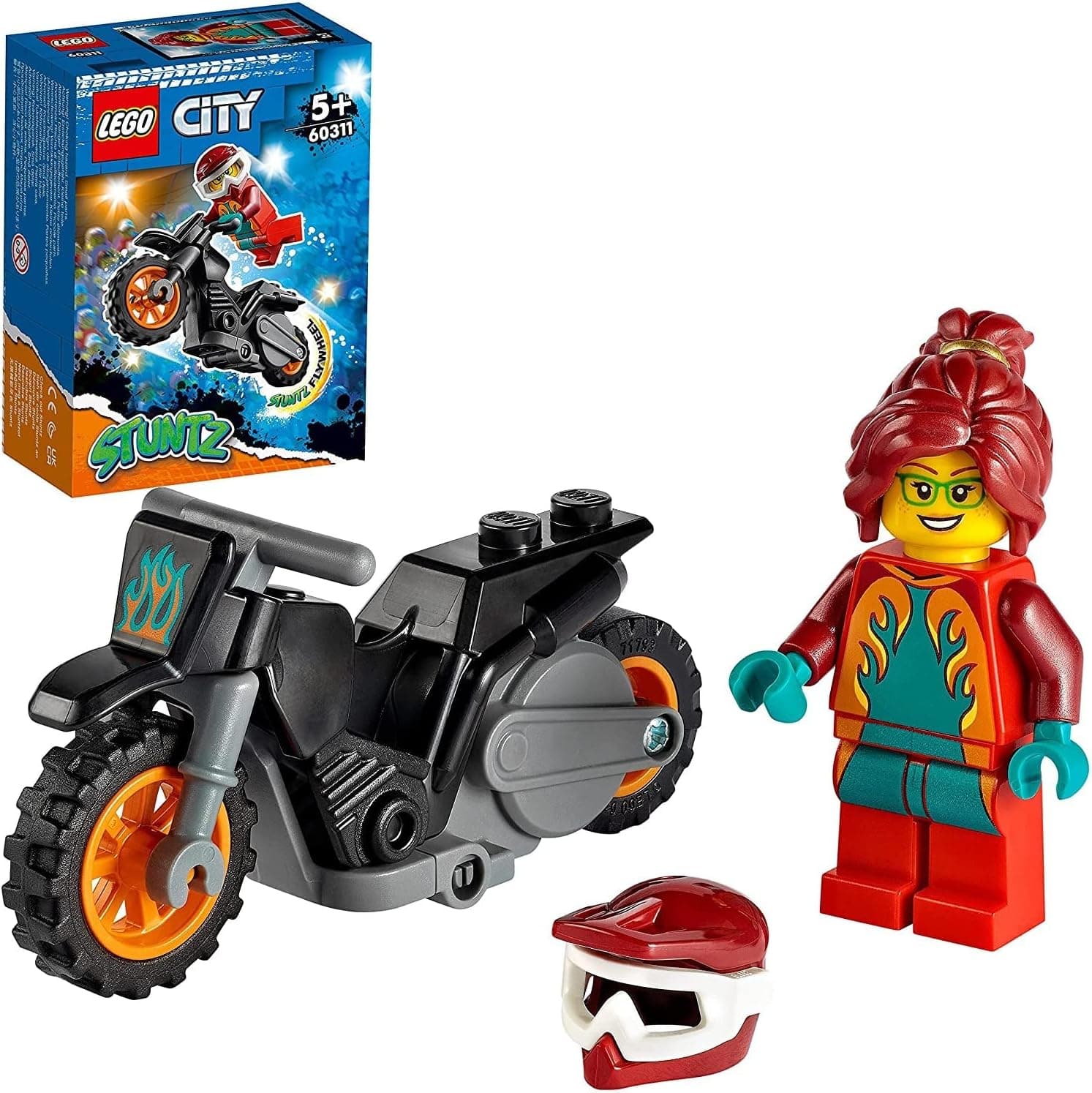 LEGO® City Ateşli Gösteri Motosikleti 60311 - Çocuklar için Eğlenceli Havalı bir Oyuncak Yapım Seti (11 Parça)