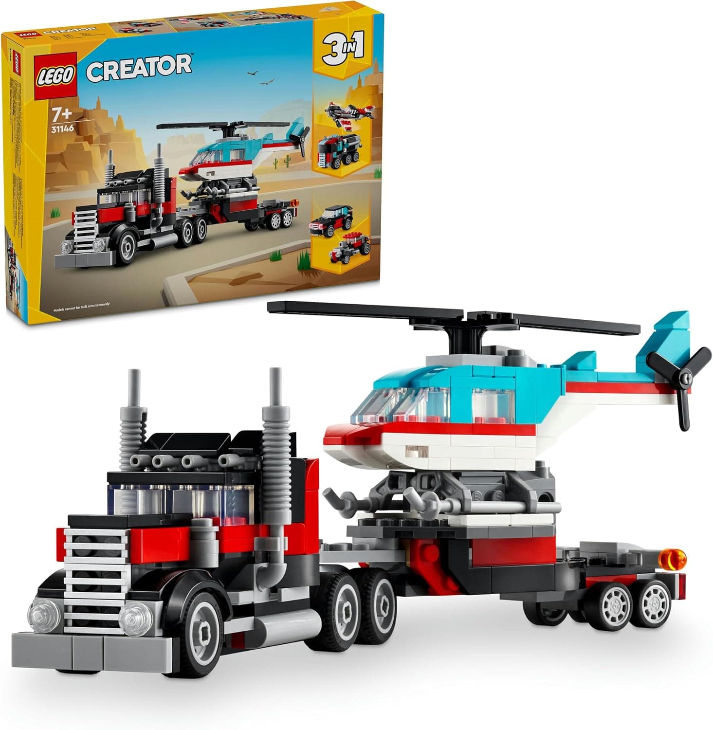 LEGO Creator Helikopterli Açık Kasa Kamyon 31146