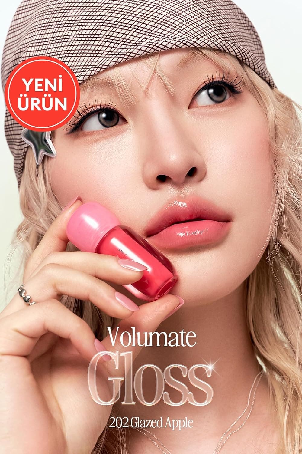 CLIO, Pigmentli, Parlak Bitişli Dolgunlaştırıcı Lip Gloss Volumate Gloss 202 Glazed Apple