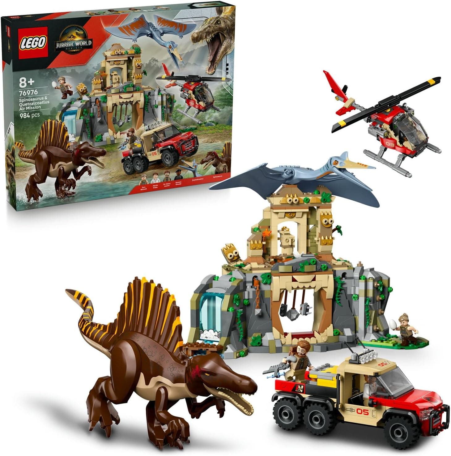 LEGO Jurassic World Spinosaurus ve Quetzalcoatlus Hava Görevi 76976