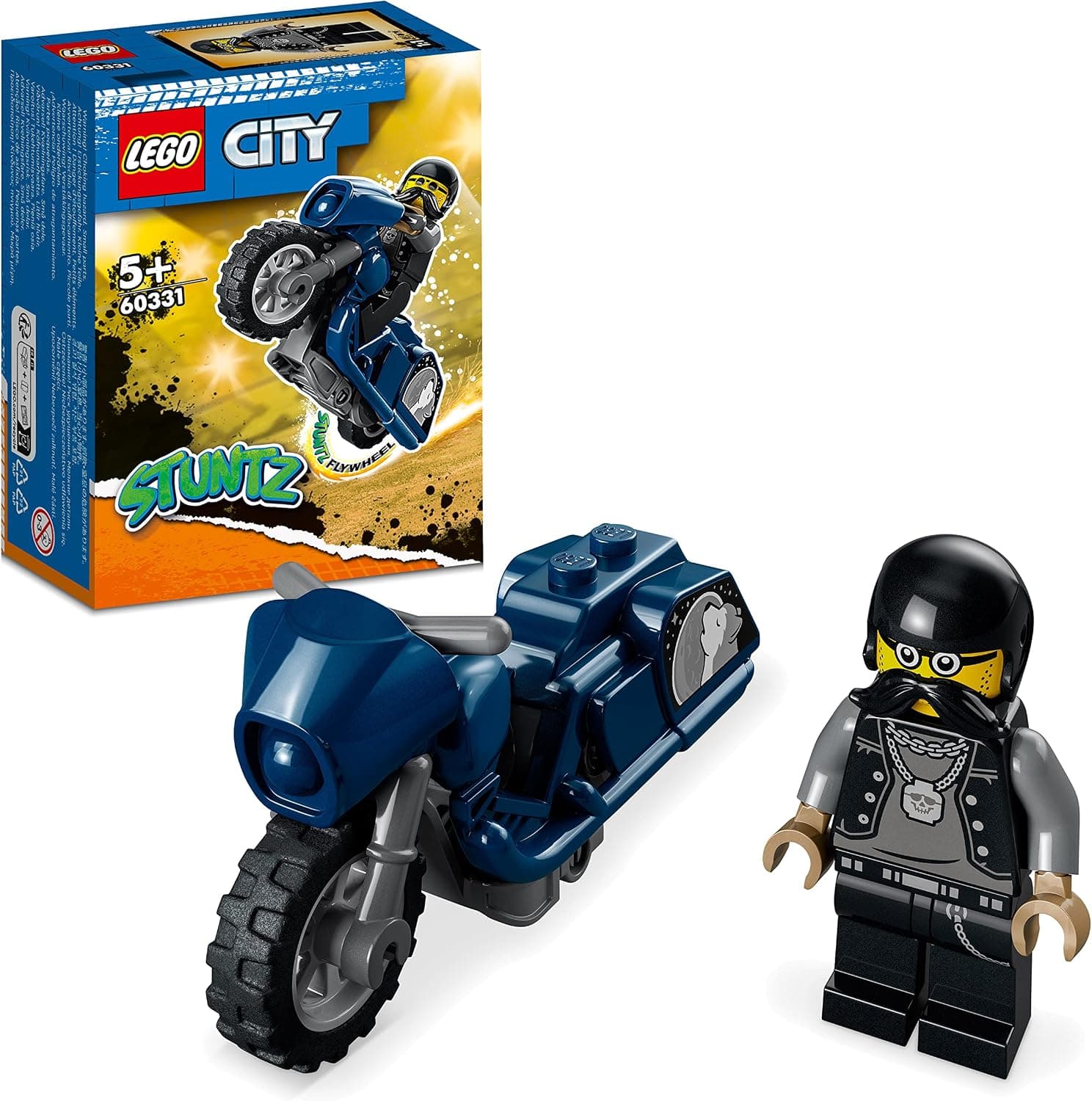 LEGO® City Uzun Yol Gösteri Motosikleti 60331-5 Yaş ve Üzeri Çocuklar için Volanlı Gösteri Motosikleti Oyuncak Yapım Seti (10 Parça)