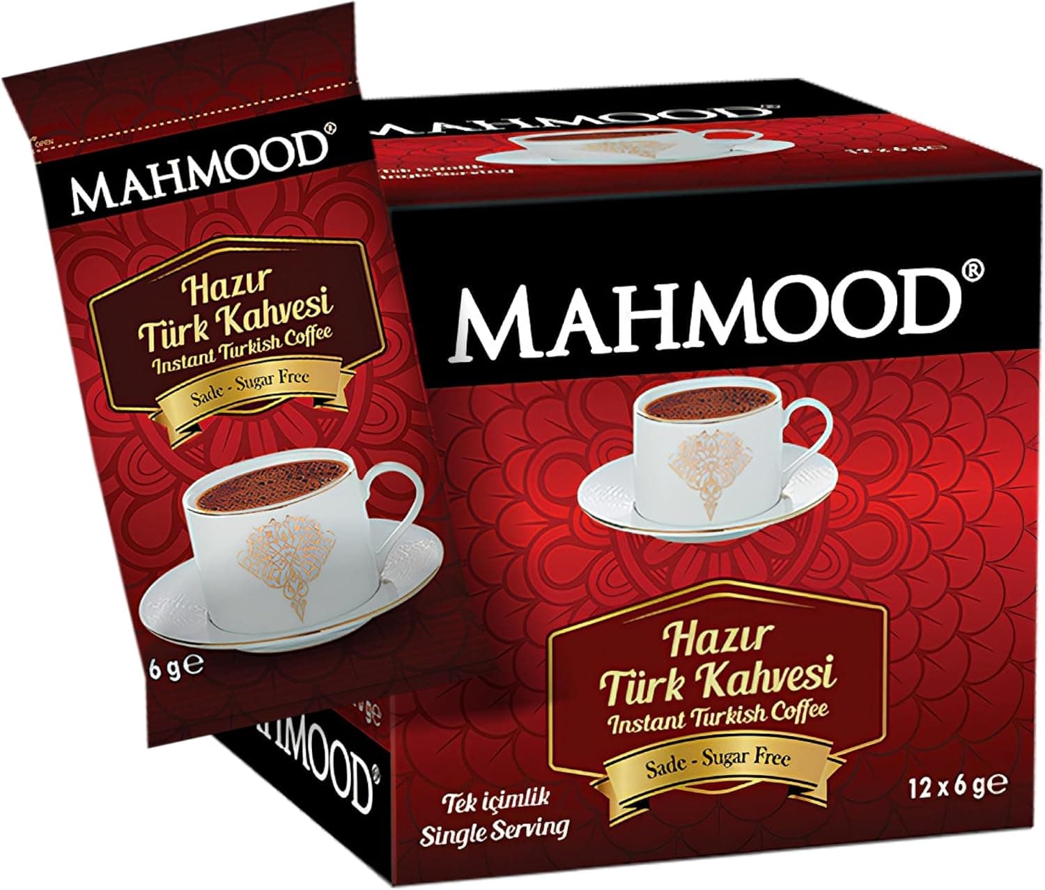 Mahmood Coffee Hazır Türk Kahvesi Sade (6 Gr x 12 Adet)