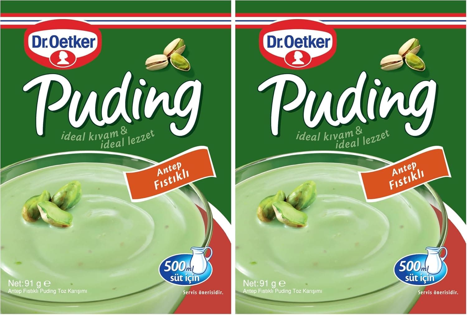 Dr. Oetker Puding Antep Fıstıklı 91 Gr 2li paket