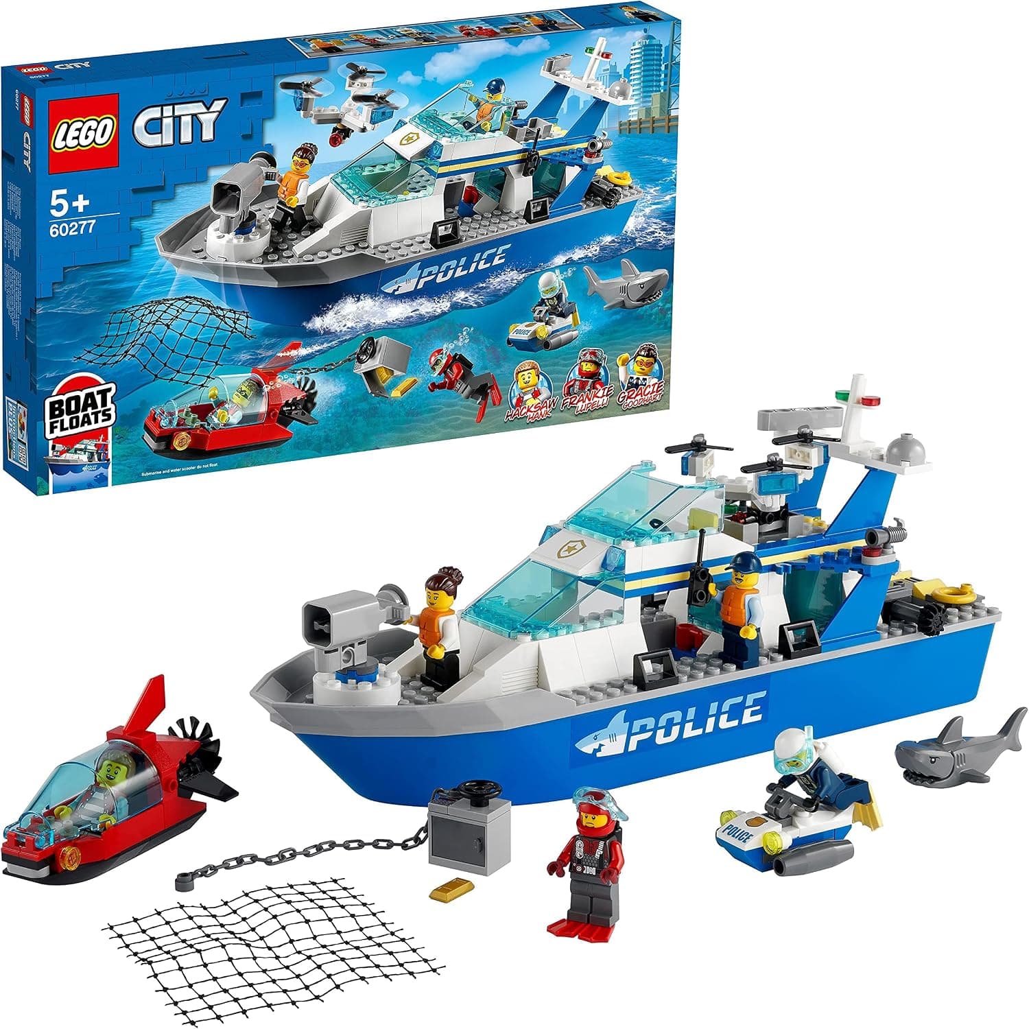 LEGO City Polis Devriye Botu 60277 Yapım Seti; Çocuklar için Harika bir Polis Oyuncağı (276 Parça)