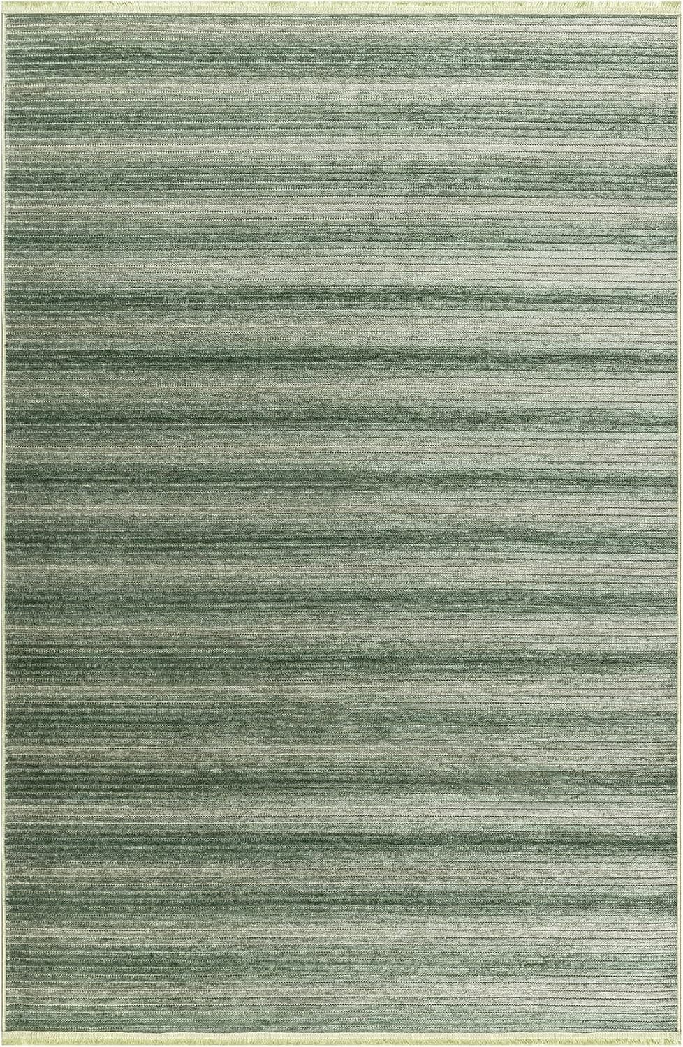 Stripe Yeşil Kilim Kaymaz Taban Salon Oturma Odası Antre Halısı 33011a, 80 x 150