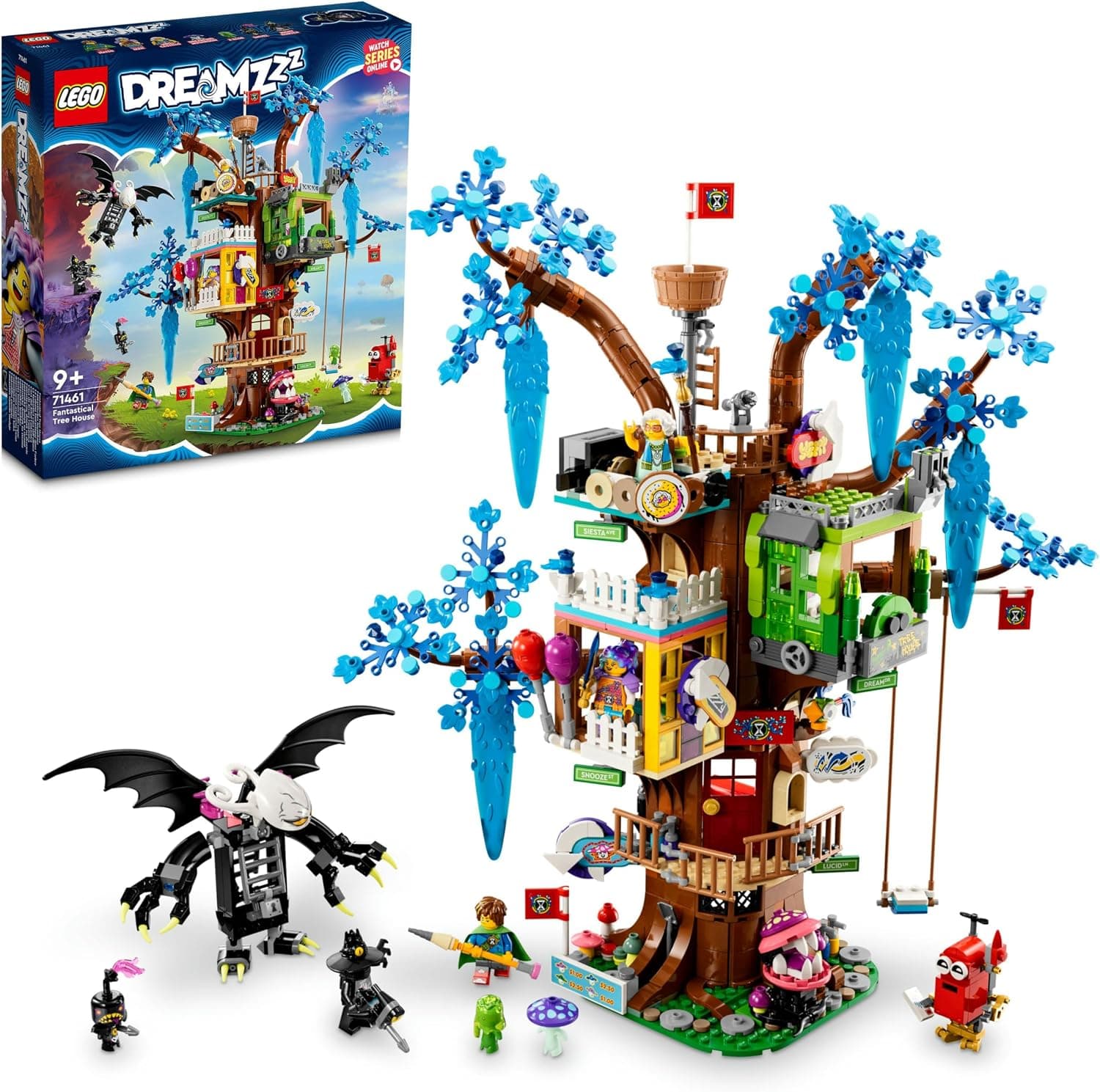 LEGO® DREAMZzz™ Fantastik Ağaç Ev 71461-9 Yaş ve Üzeri Macera Sever Çocukların 2 Farklı Şekilde İnşa Edebileceği Bir Model İçeren Yaratıcı Oyuncak Yapım Seti (1257 Parça)