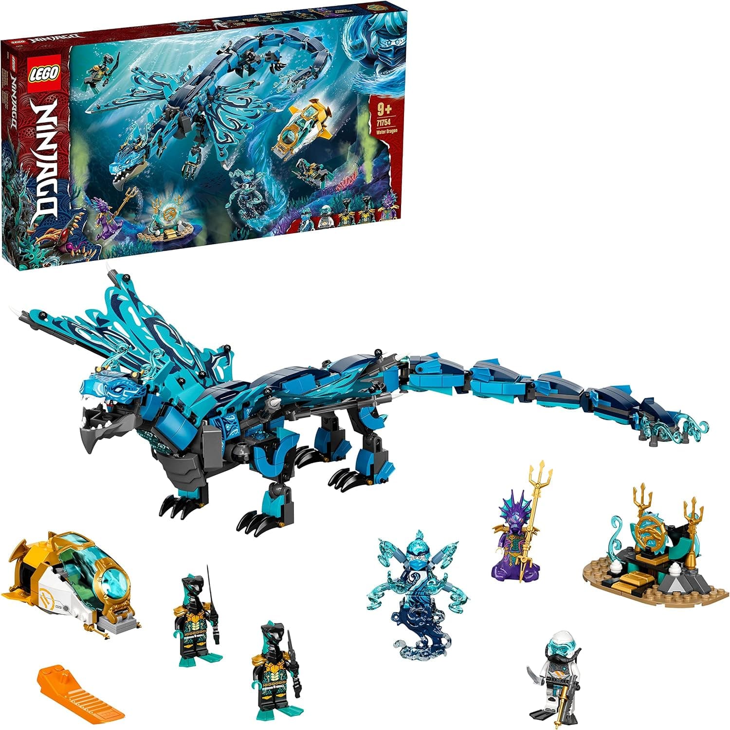 LEGO NINJAGO Su Ejderhası 71754-9 Yaş ve Üzeri Çocuklar İçin Hareketli Ninja Ejderha Oyuncağı ve NINJAGO Nya’yı İçeren Yaratıcı Oyuncak Yapım Seti (737 Parça)