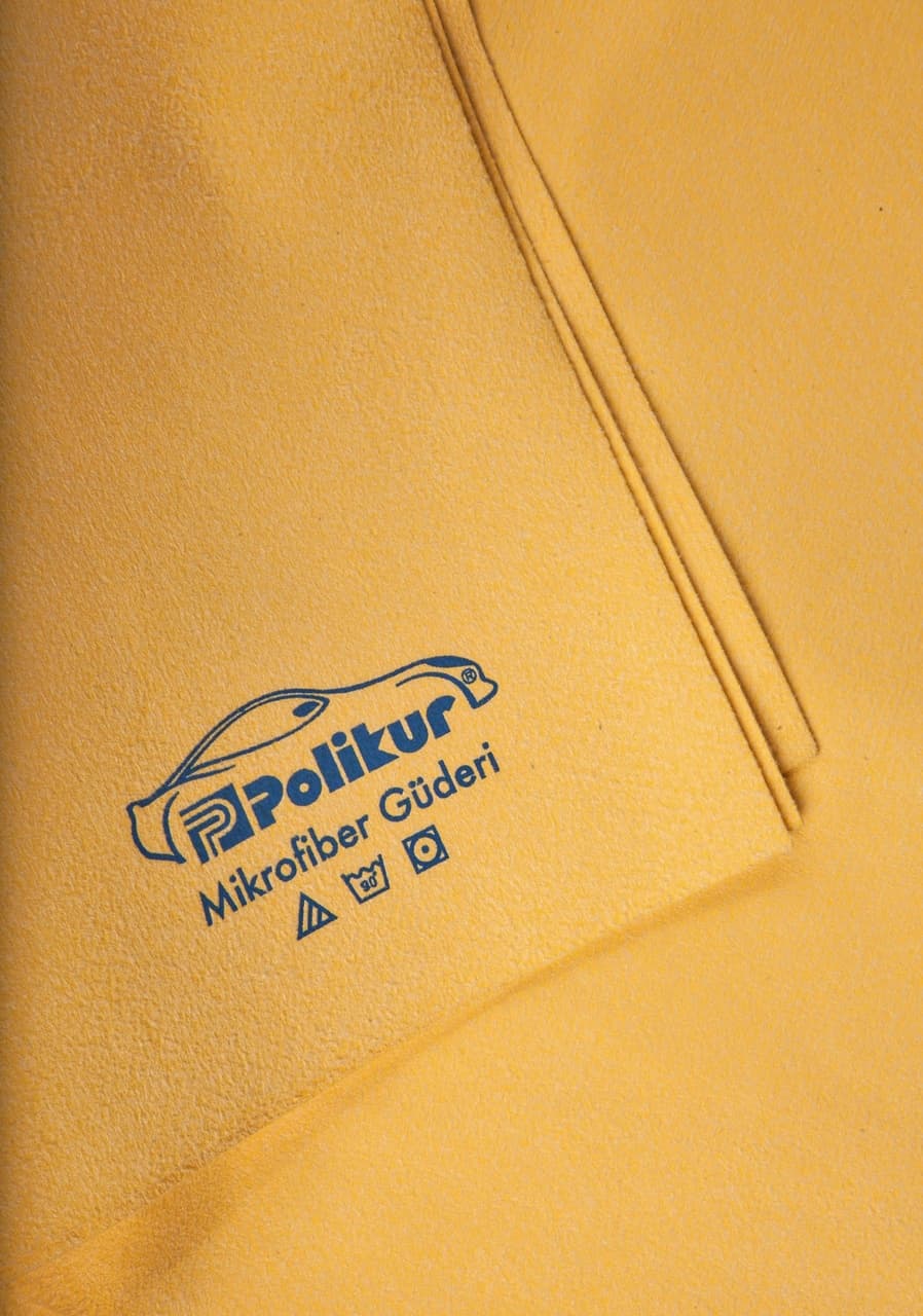 Polikur 3219 Mikrofiber Güderi Hardal Oto Kurulama Bezi 54 x 68 CM 1 Adet