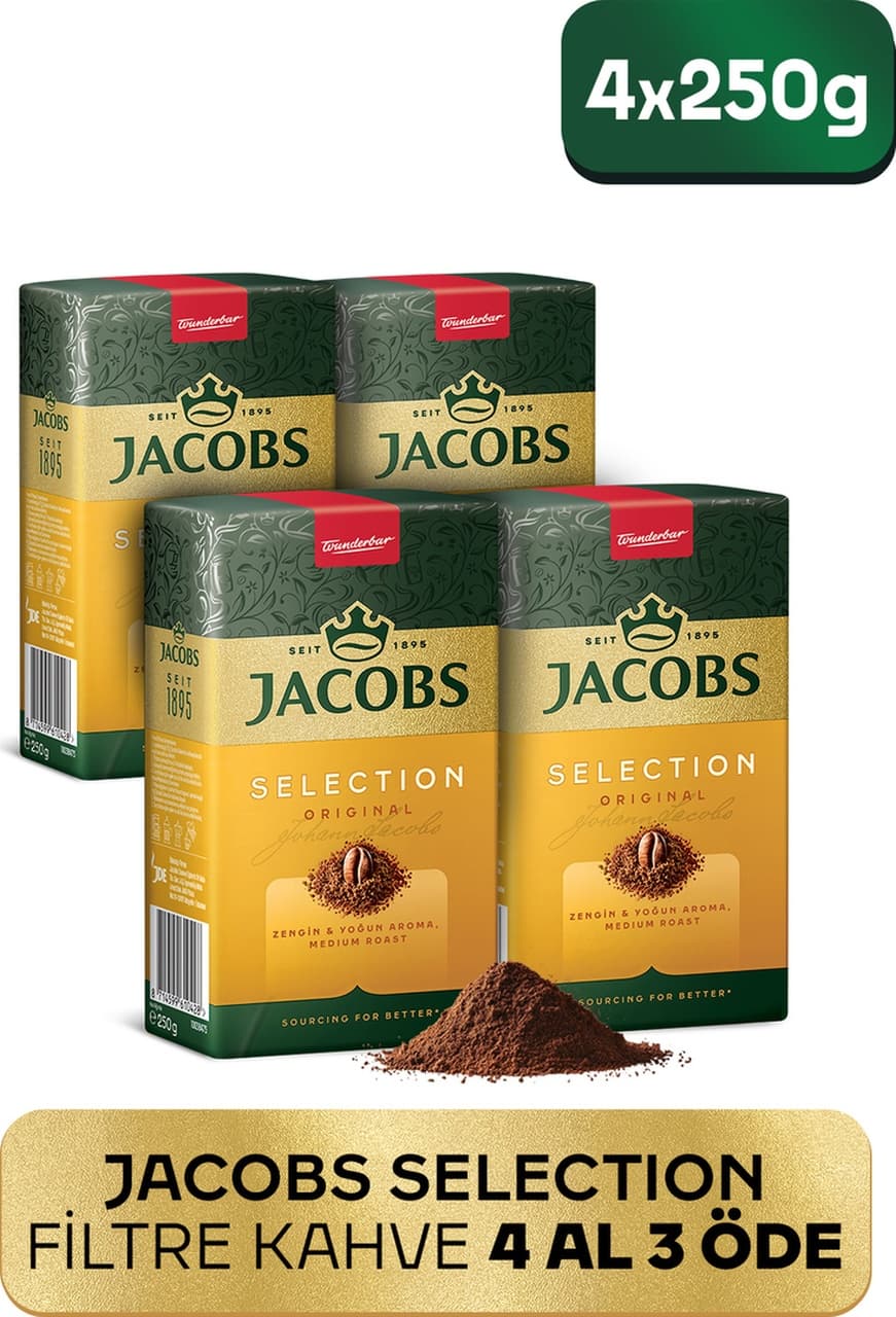 Jacobs Filtre Kahve Selection 4 X 250 G