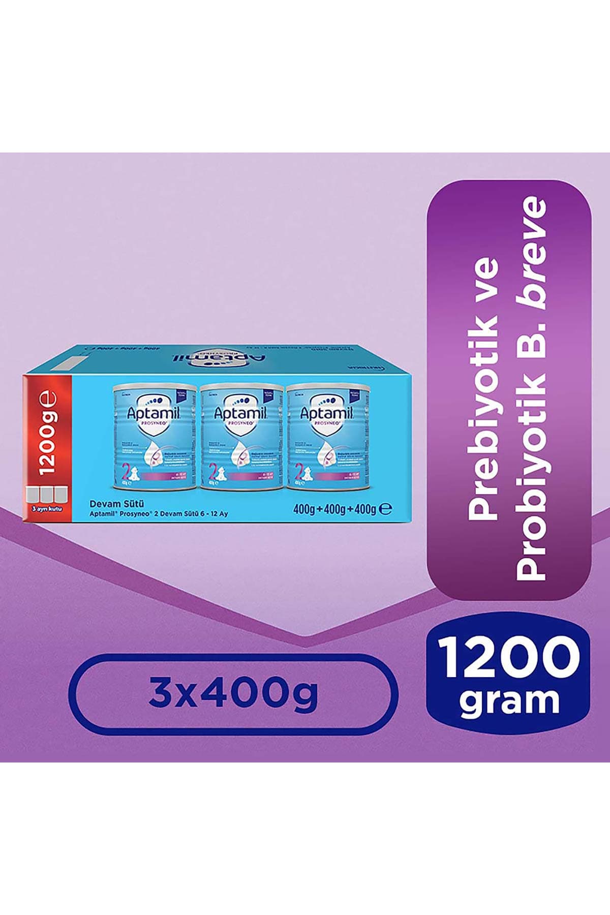 Aptamil Prosyneo 2 Prebiyotikli Probiyotikli Devam Sütü 400 G x 3 Adet 1200 G