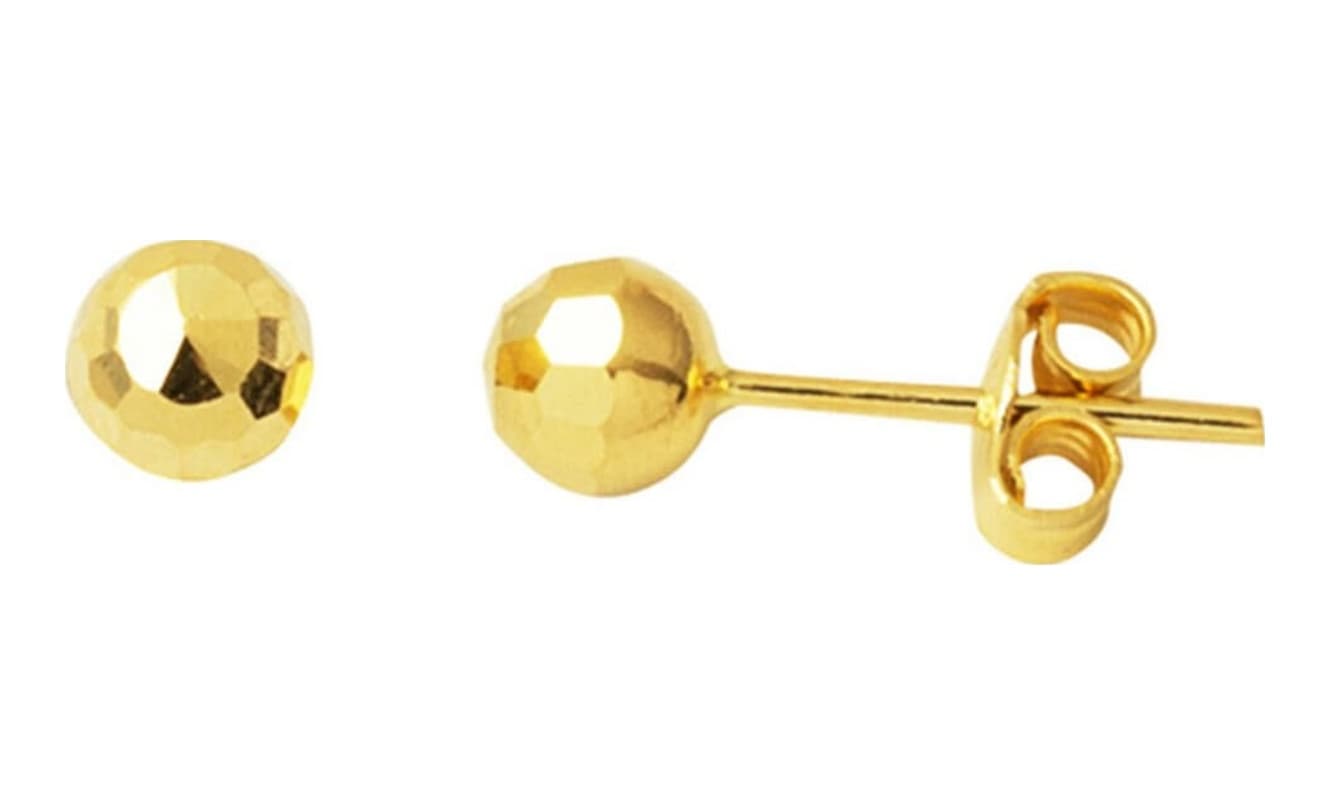 Bilezikci Minimal 14 Ayar Altın Top Küpe 5 mm