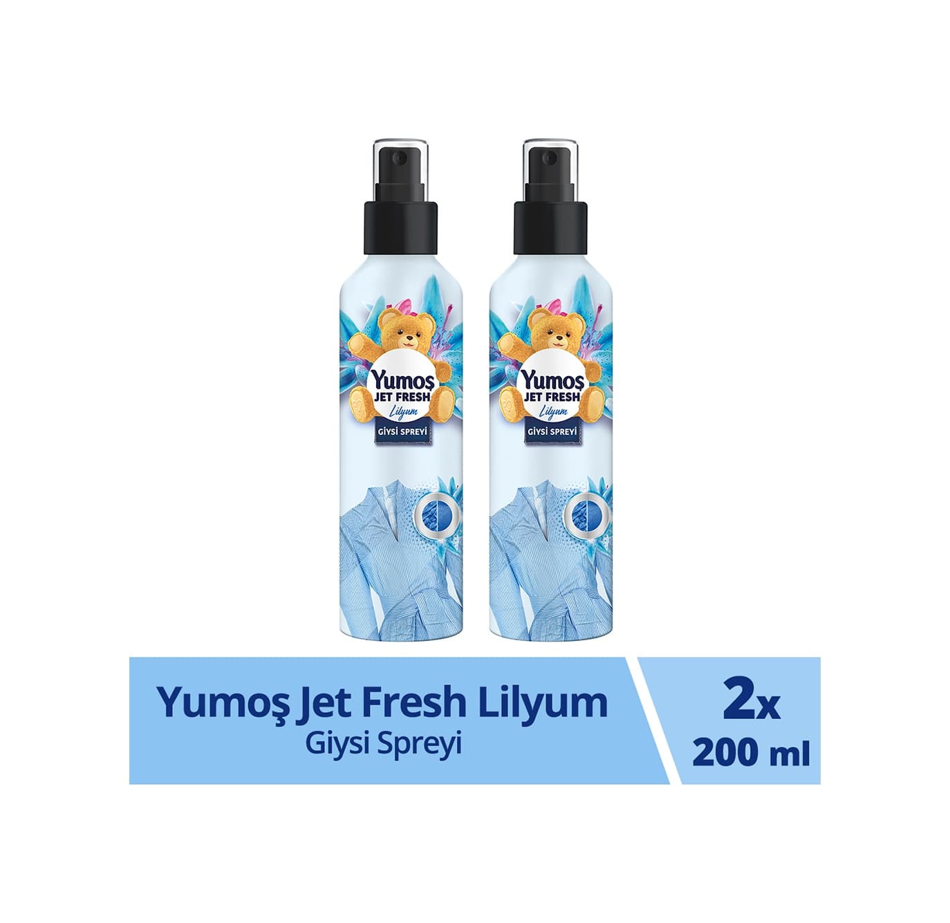 Yumoş Jet Fresh Giysi Spreyi Lilyum 2 x 200 ML