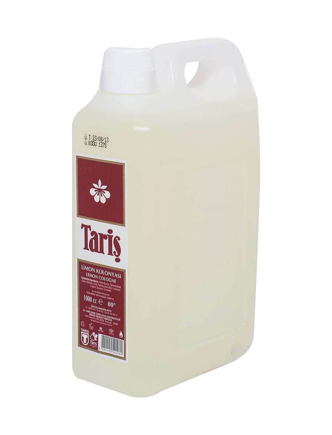 Tariş 80 Derece Limon Kolonyası Bidon 1 L
