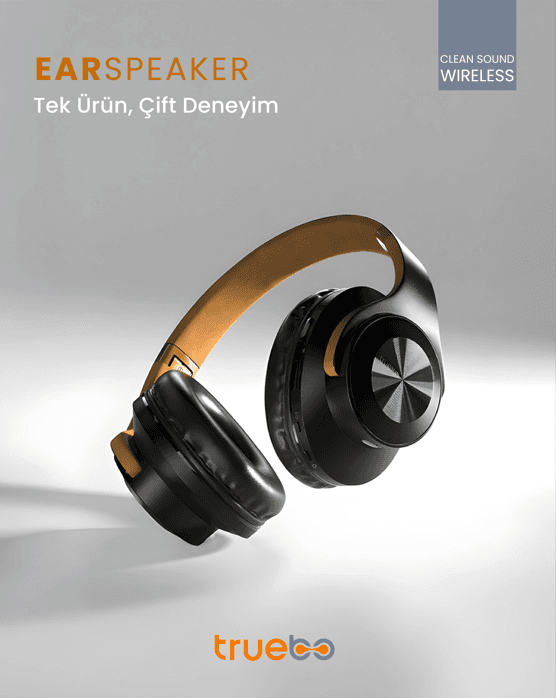 Truebo EarSpeaker Hoparlöre Dönüşebilen Kulak Üstü Bluetooth Kulaklık