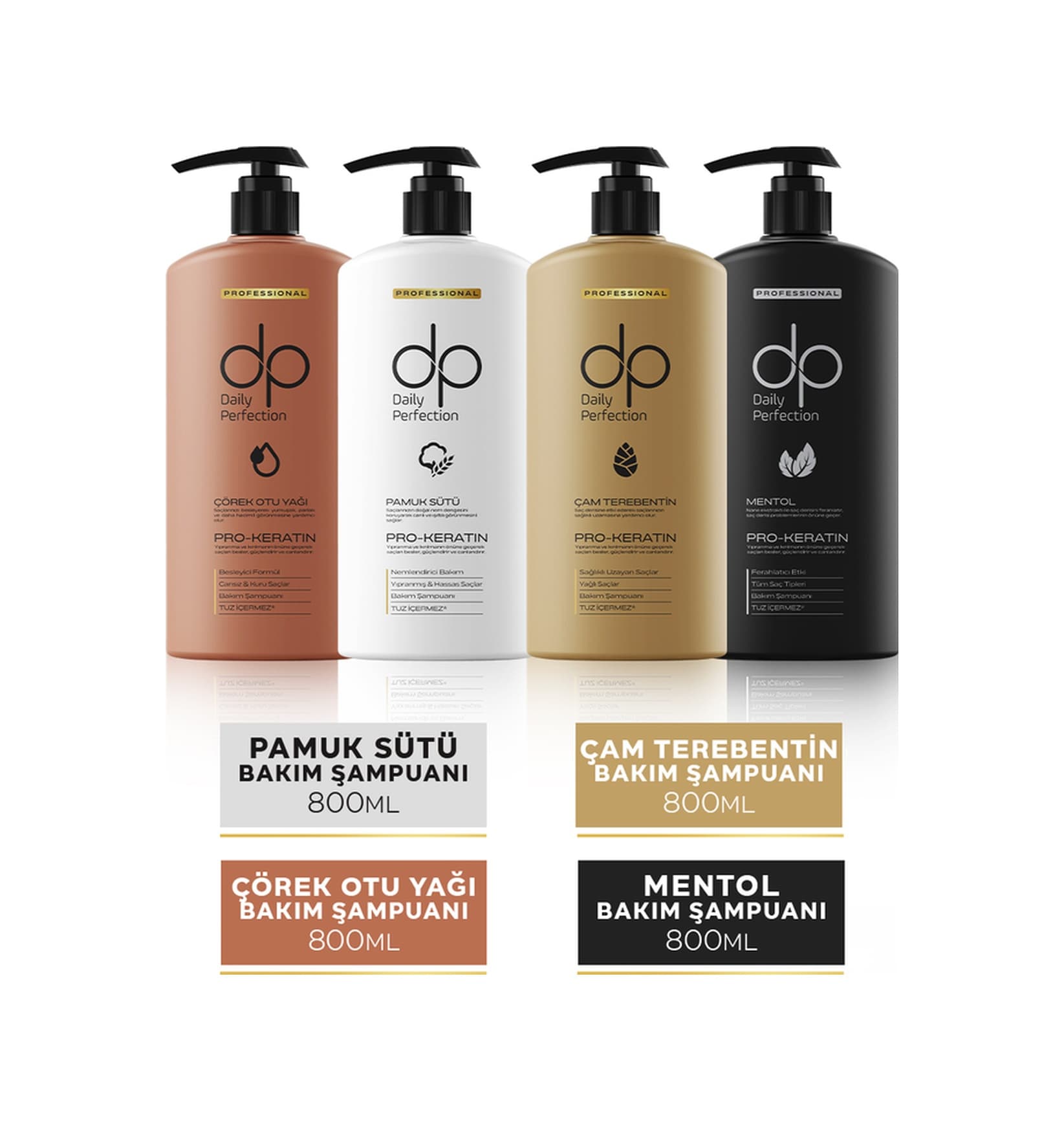 Dp Daily Perfection Şampuan Seti 800 ML x 4 Adet