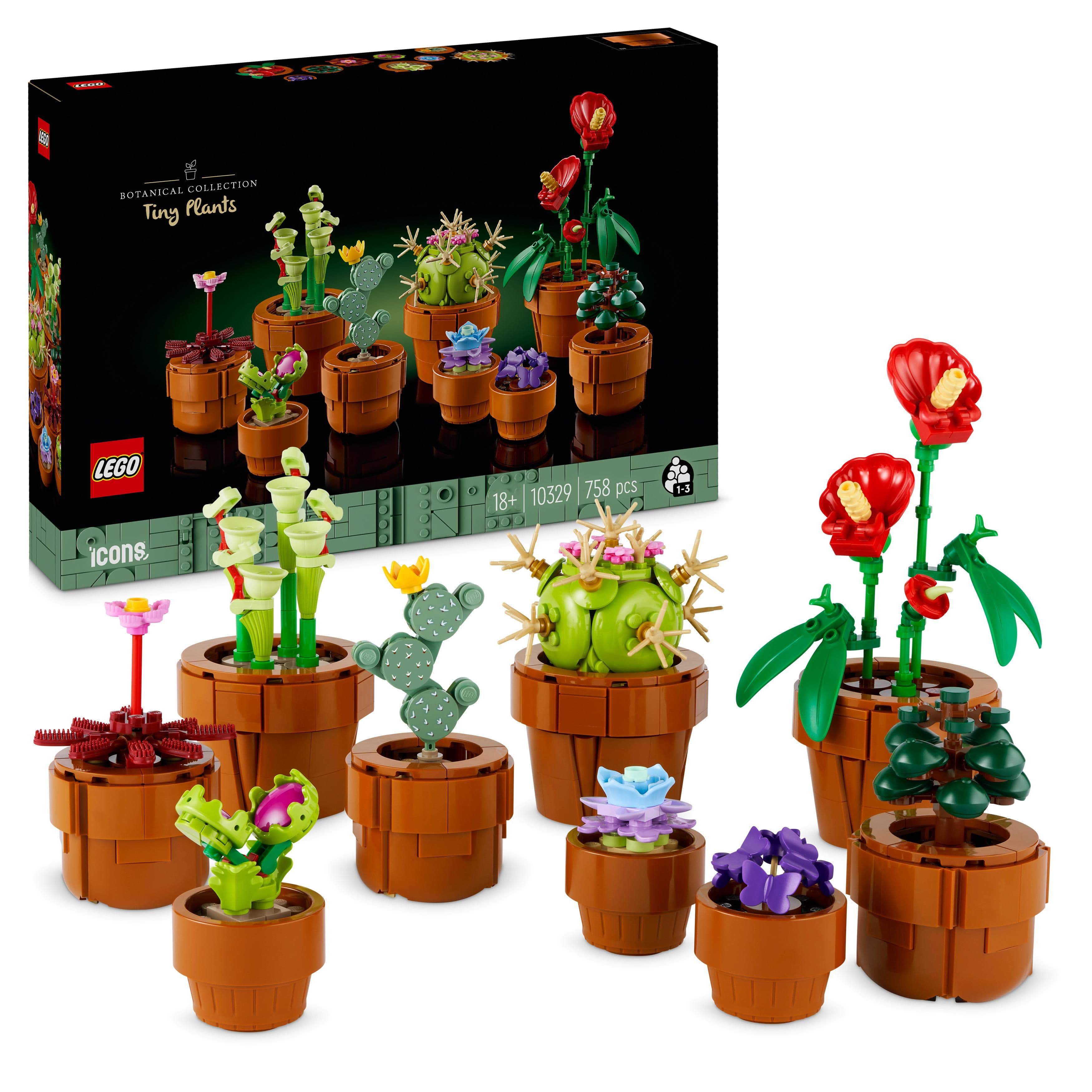 LEGO® Botanicals Minik Bitkiler 10329 – Yetiskinler için Farkli Türlerde 9 Bitki Içeren Yapay Çiçek Modeli Yapim Seti (758 Parça)