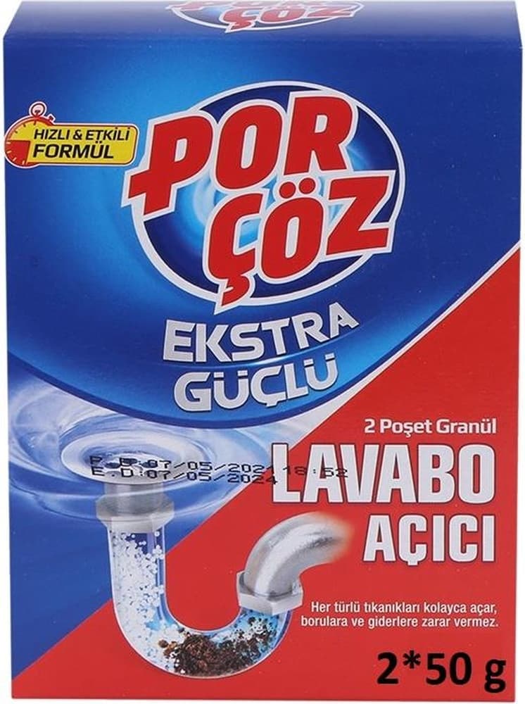 Porçöz Lavabo Açıcı 2 x 50 G