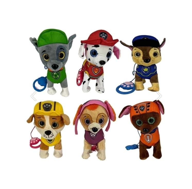 Babydoor Paw Patrol Köpek Yürüyen, Havlayan Müzikli Tasmalı Kumandalı Peluş Oyuncak