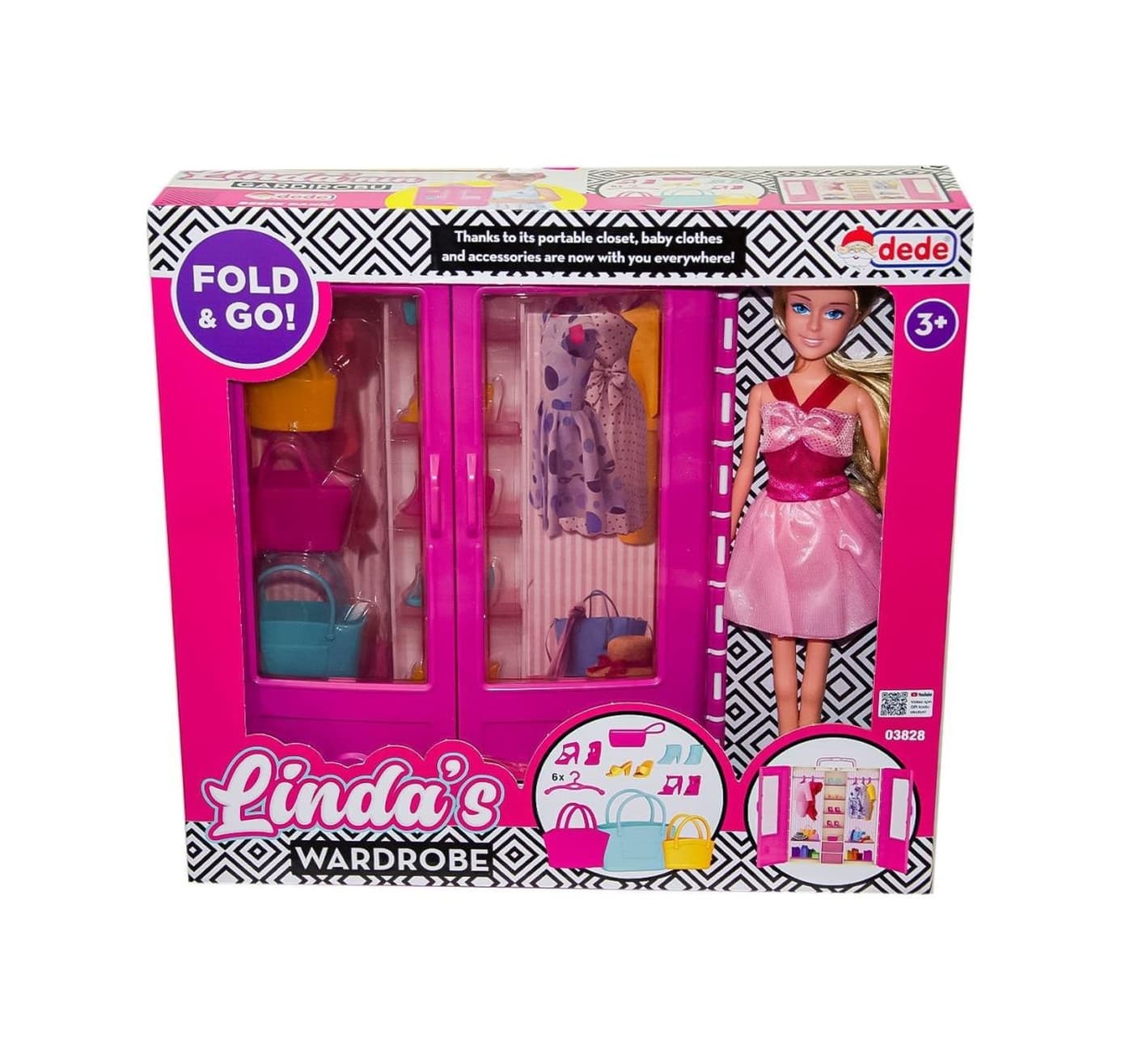 Dede Oyuncak Linda'nın Bebekli Gardırobu 03828