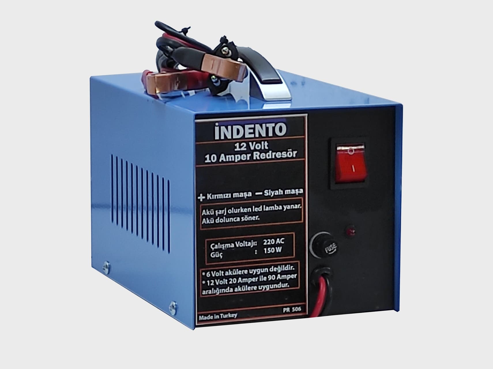 İndento 12 V 10 A Akü Şarj Cihazı Redresör
