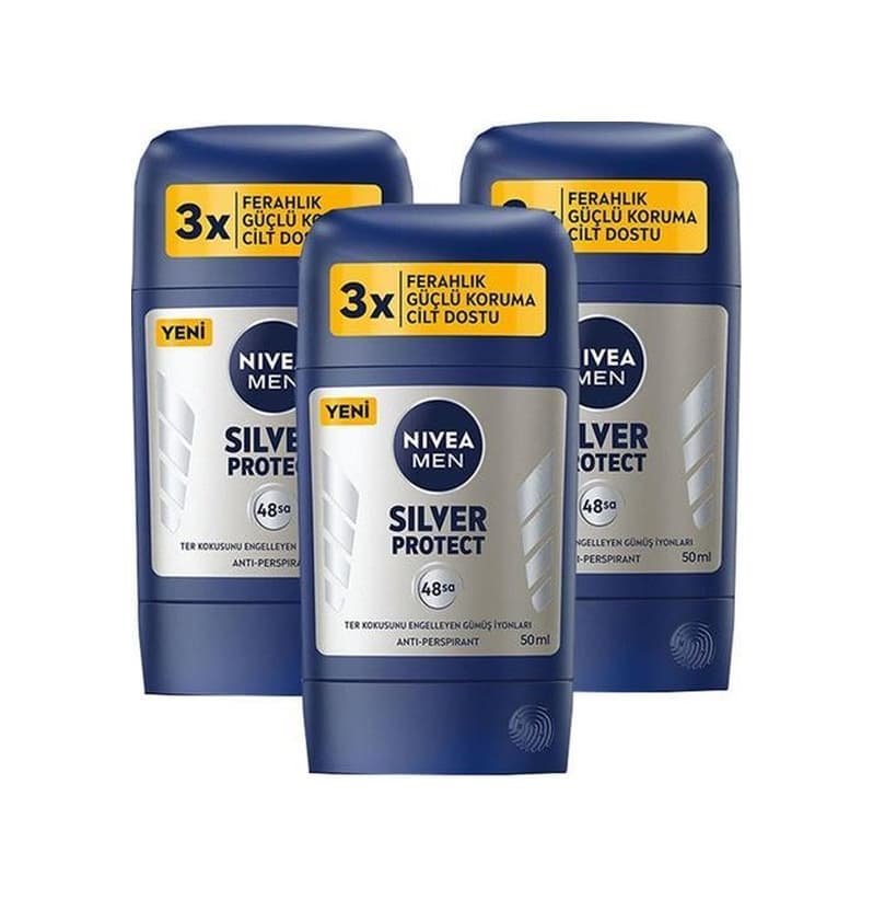 Nivea Men Silver Protect Erkek Stick Deodorant 3 x 50 ML
