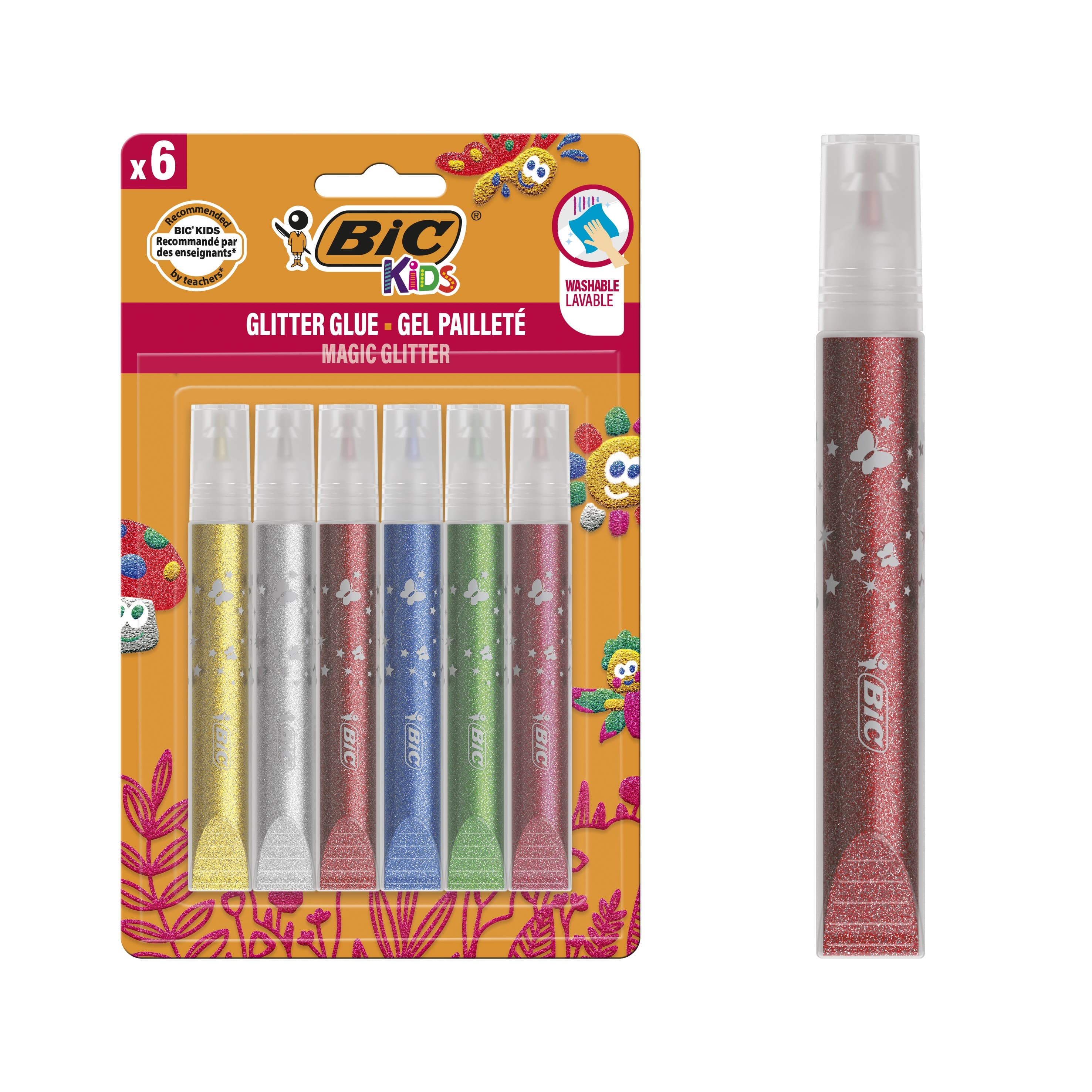 Bic Simli Yapıştırıcı Metalik 6 Renk